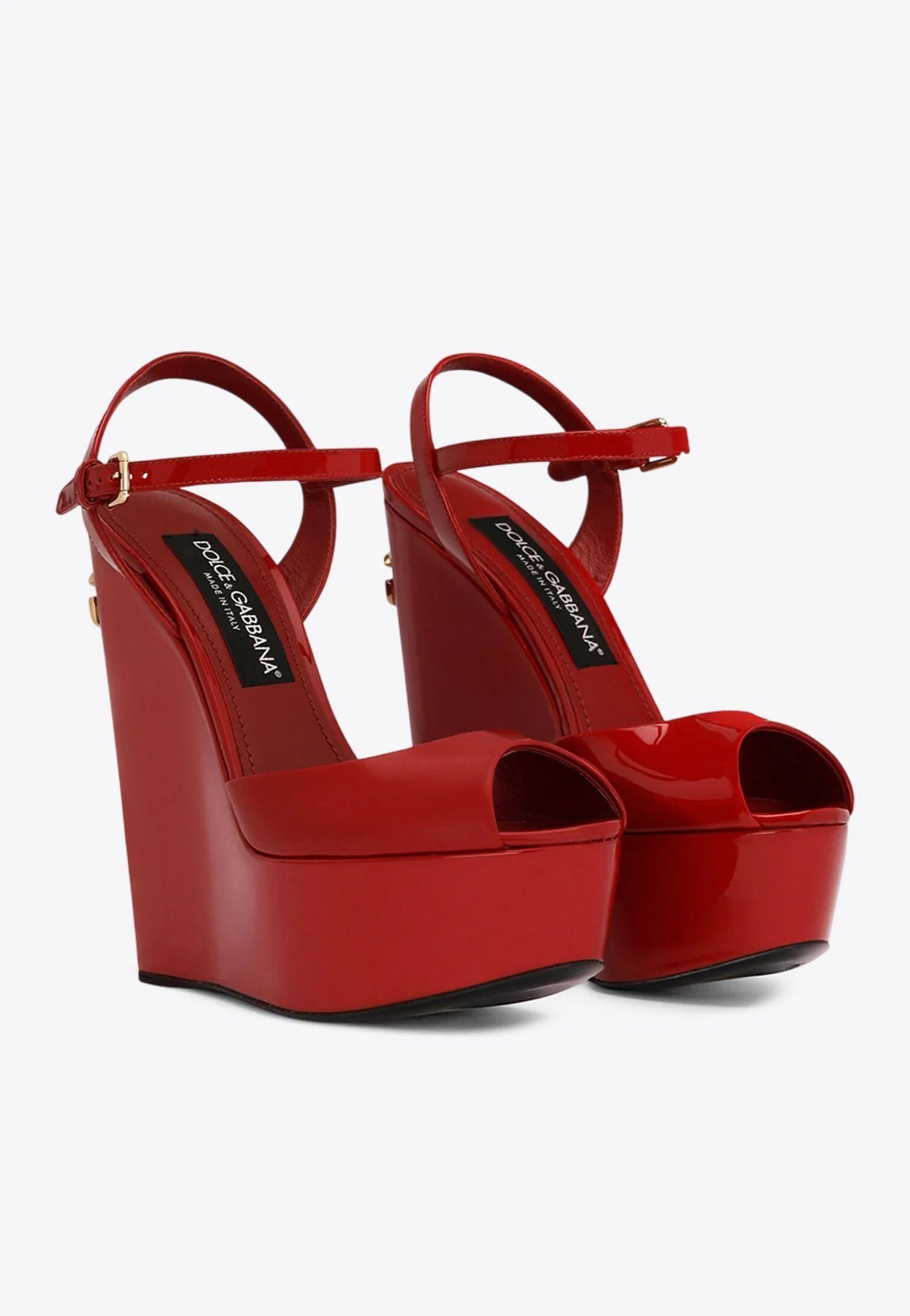 Bianca 105 Patent Leather Wedge Sandals