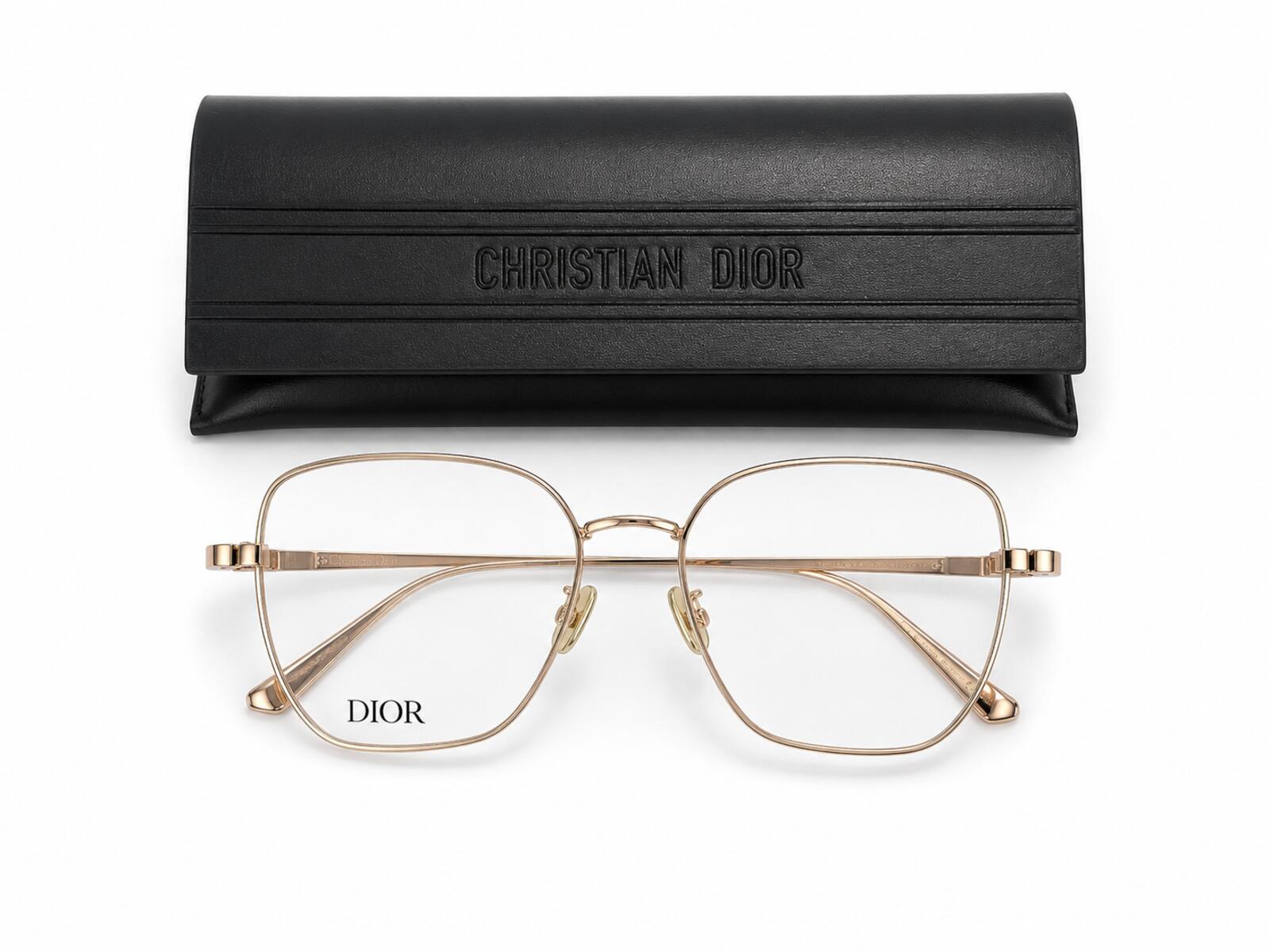 Christian Dior CDiorO S3F E000 Rose Gold Metal Eyeglasses 55-17 | New