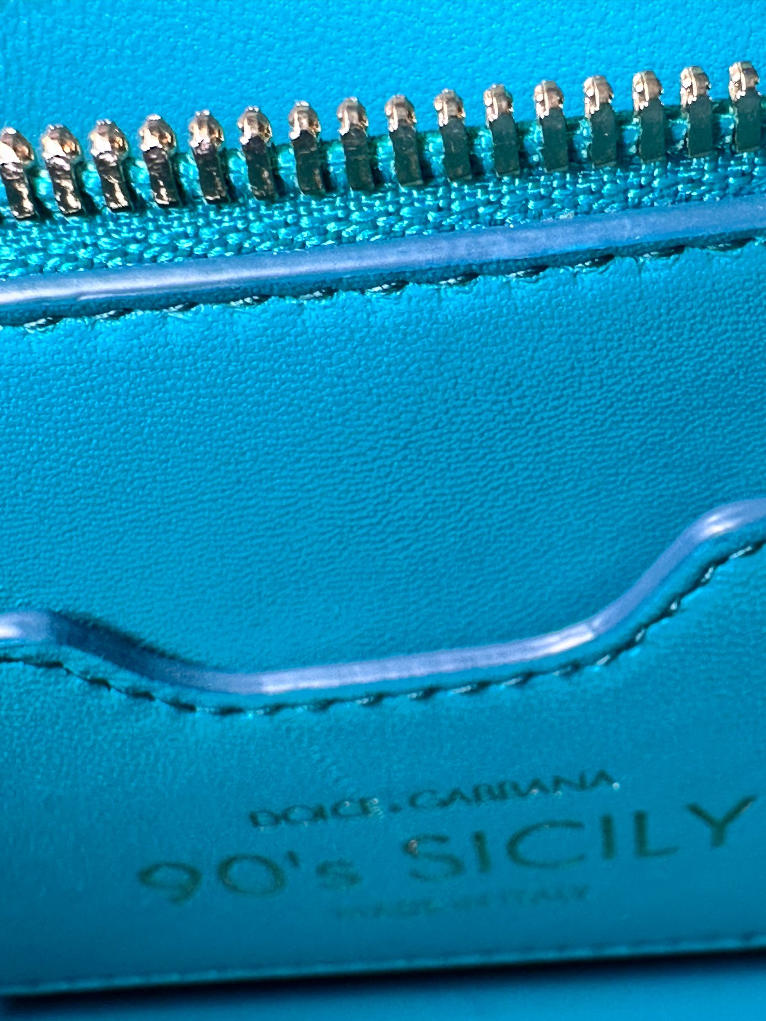 Dolce & Gabbana Light Blue Sicily Mini Box Bag  - Bottom of bag - Vestir