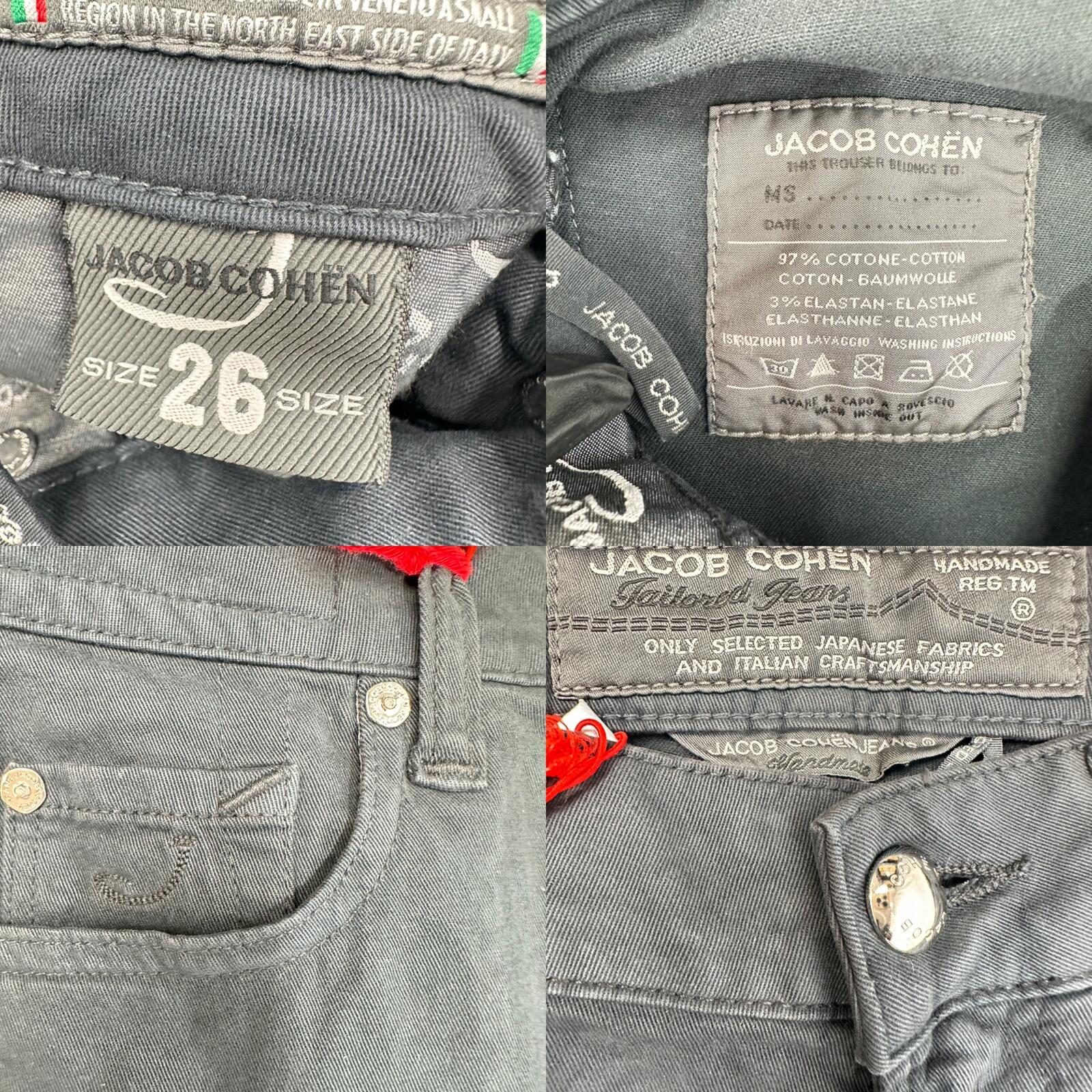 Jacob Cohen J711 Slim Jean Dark Charcoal Black Women Size 26 | NWT
