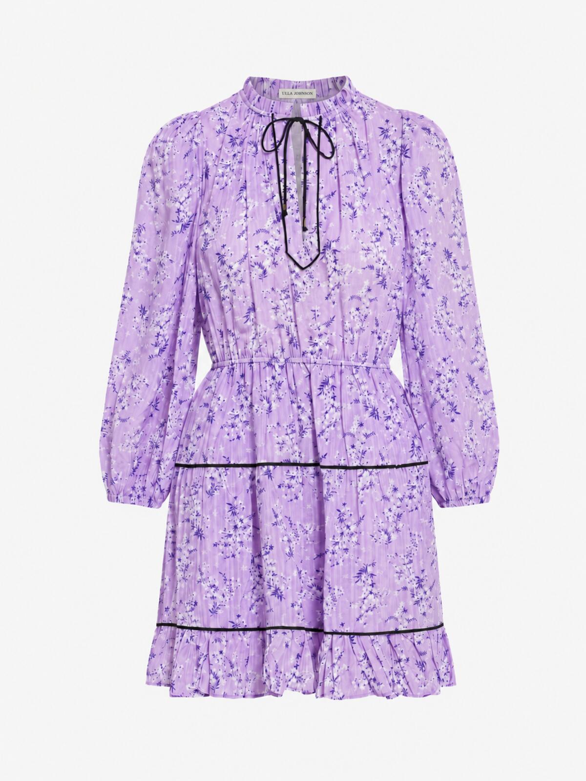Ulla Johnson Brienne Floral Mini Dress Lilac Purple US 8 M | NWT