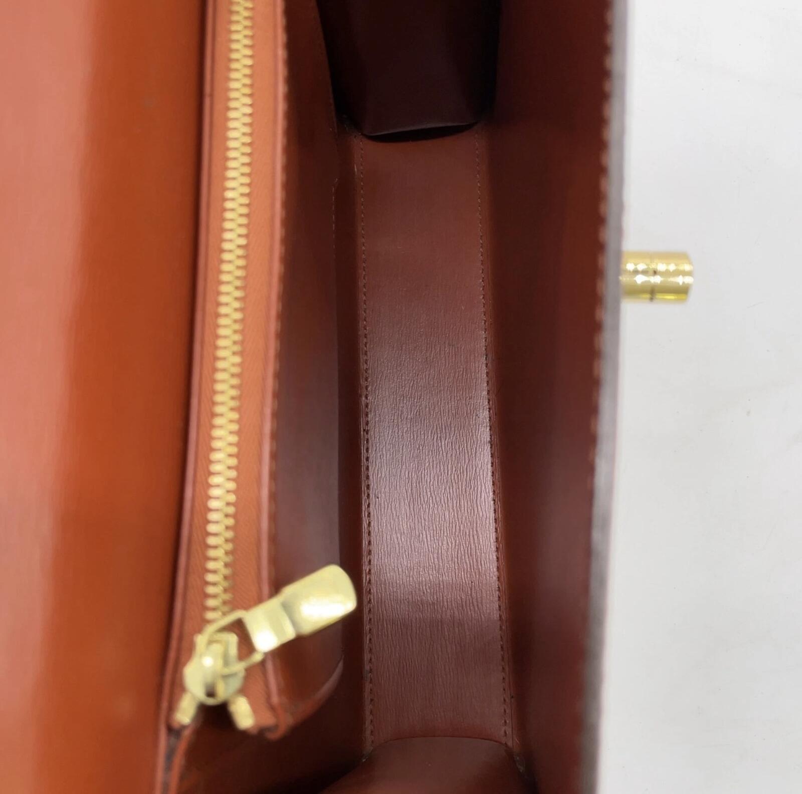 Louis Vuitton Vintage Malesherbes Epi Leather Cognac Top Handle Bag 1994 | Pre-Loved