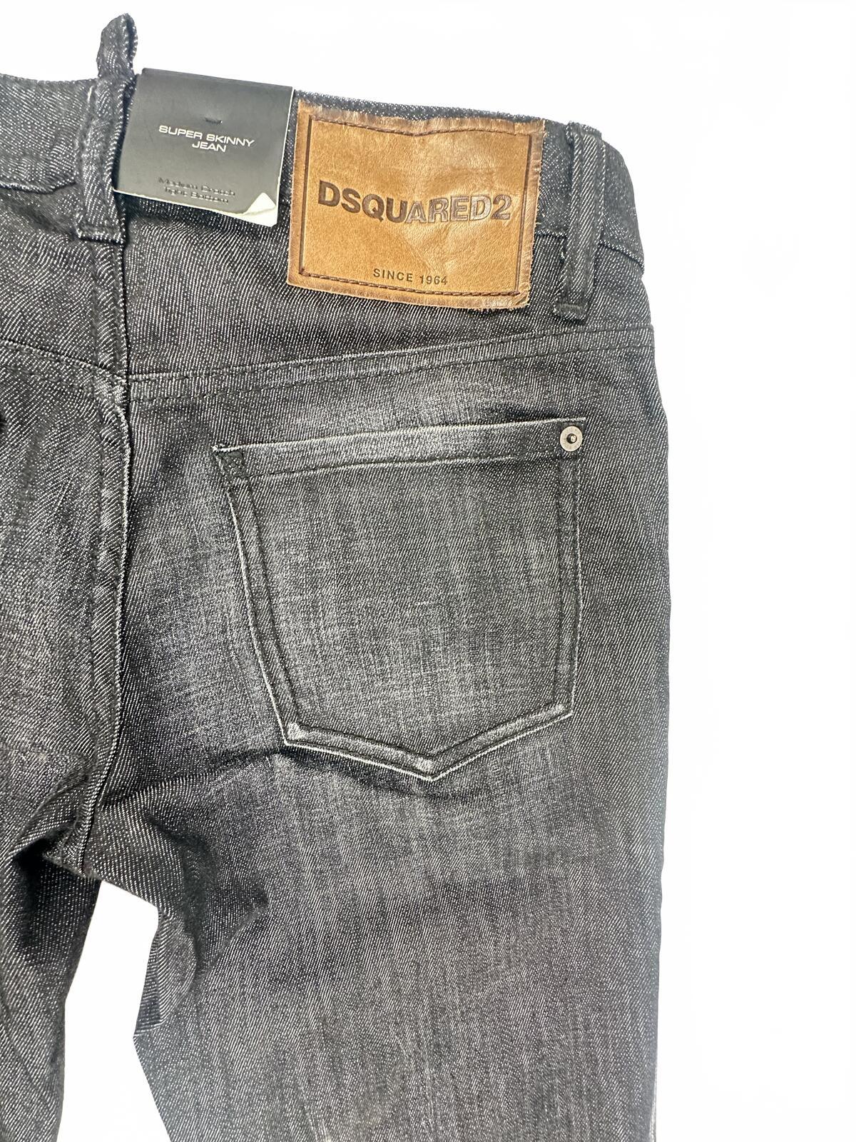 Dsquared2 Super Skinny Jean Grey Washed Ankle Zip Women IT 38 US 2 | NWT