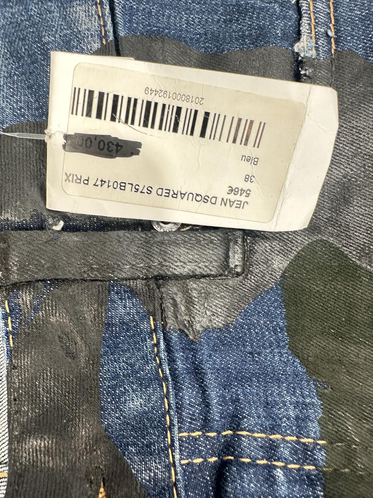 Dsquared2 Men's Skater Jean Camo Print Blue Denim IT38 NWT S75LB0147