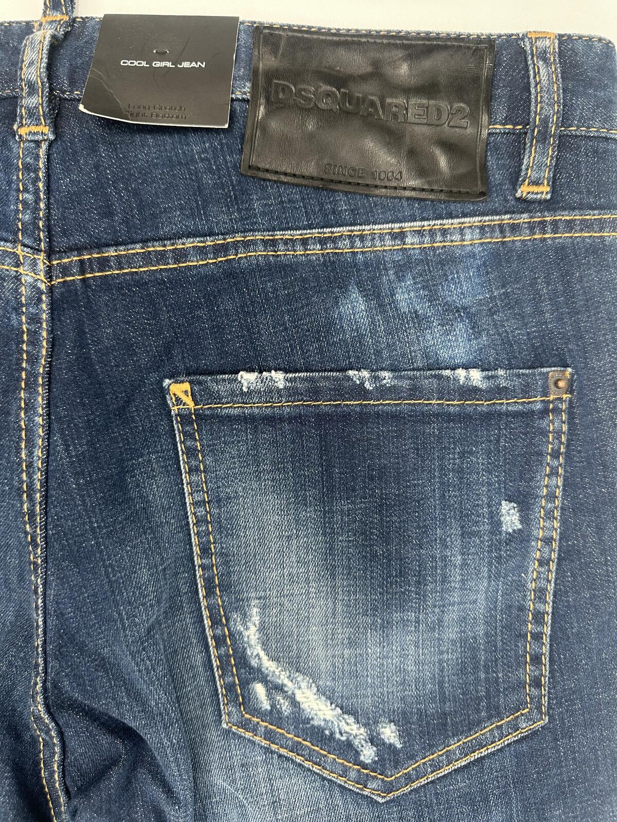 Dsquared2 Cool Girl Jean Embroidered Appliqué Distressed IT38 NWT S72LA0960