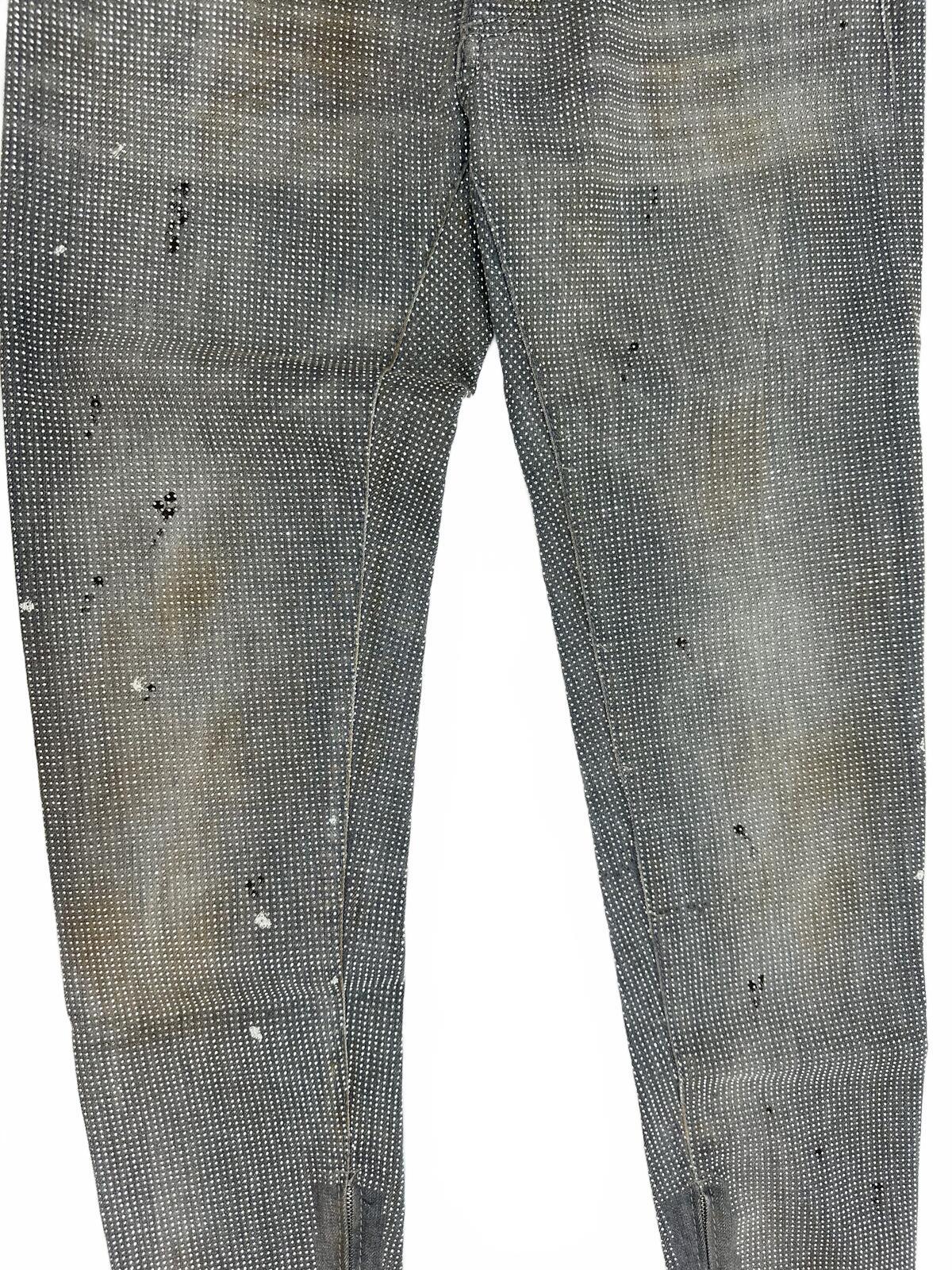 Dsquared2 Medium Waist Skinny Jean Crystal Embellished Grey IT38 NWT