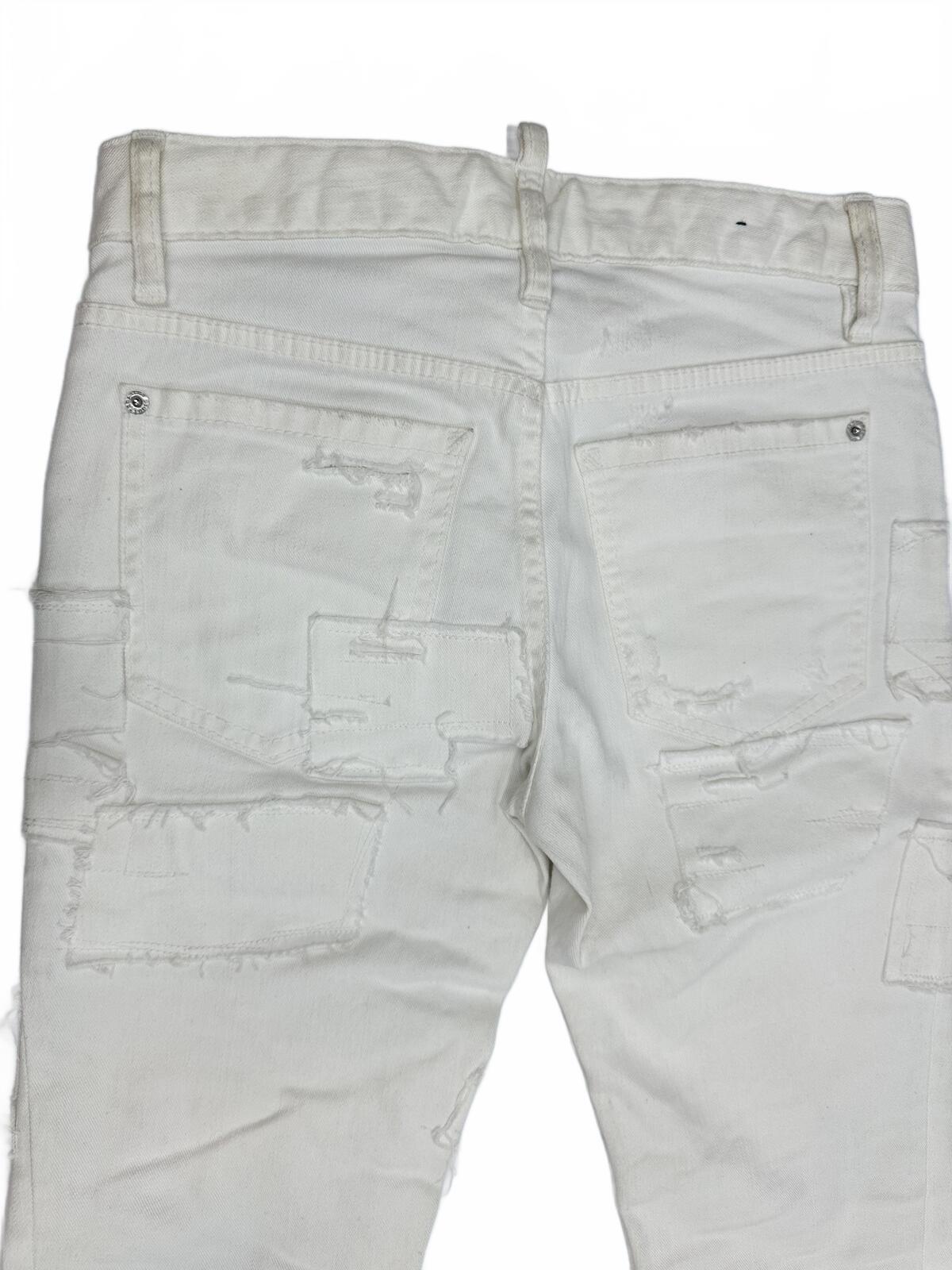 Dsquared2 Cool Girl White Distressed Keep The Faith Jeans IT 38 | NWT