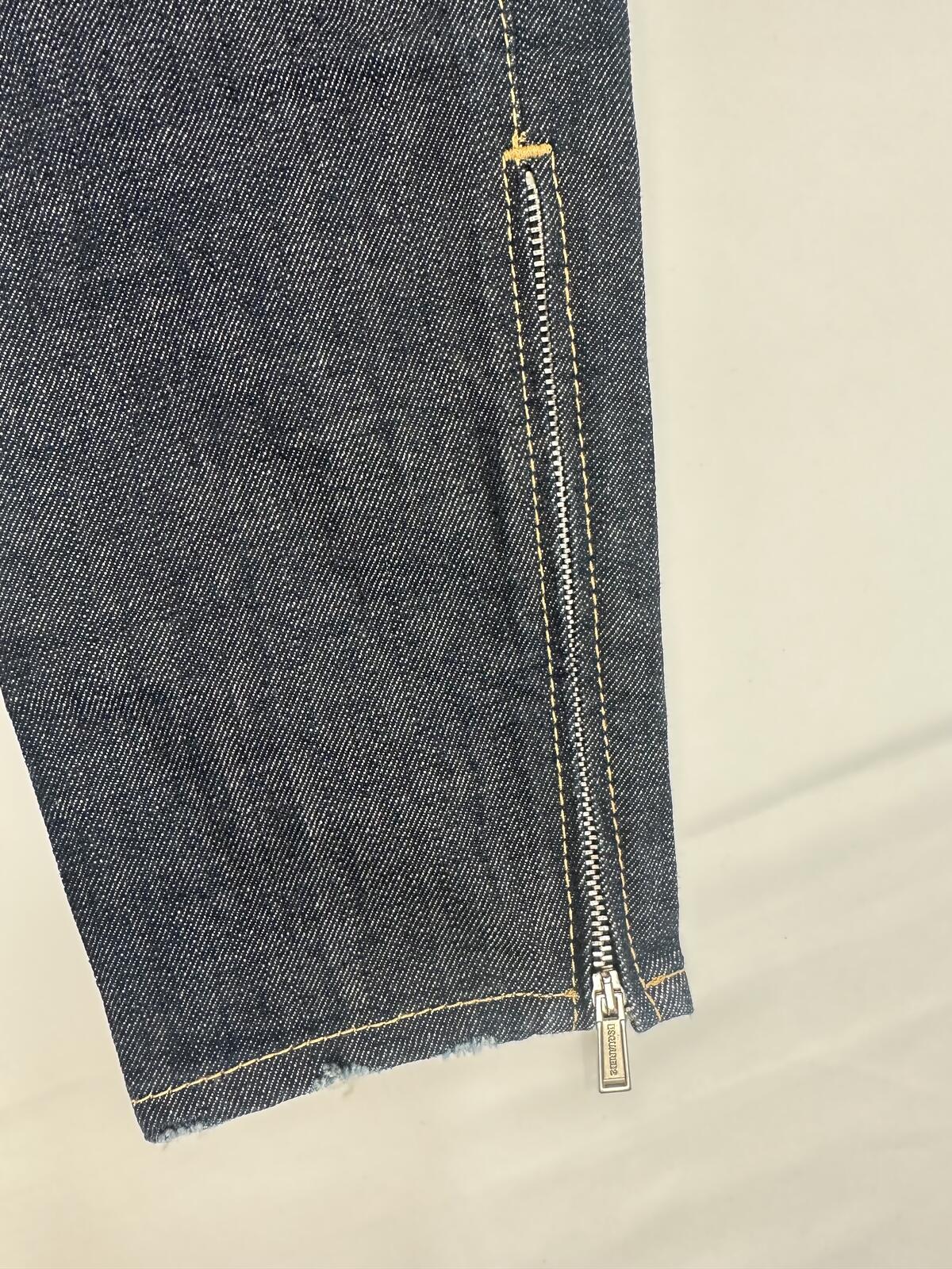 Dsquared2 Skinny Jean Dark Wash Distressed Ankle Zip Men IT 44 | NWT