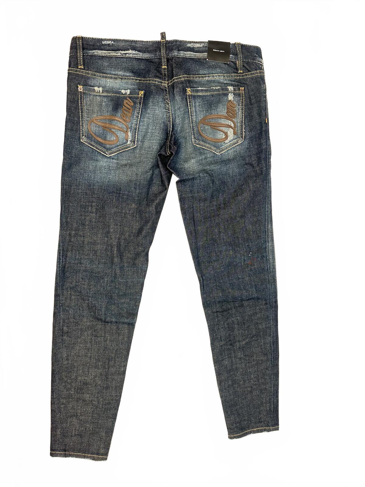 Dsquared2 Skinny Jean Dark Wash Distressed Ankle Zip Men IT 44 | NWT