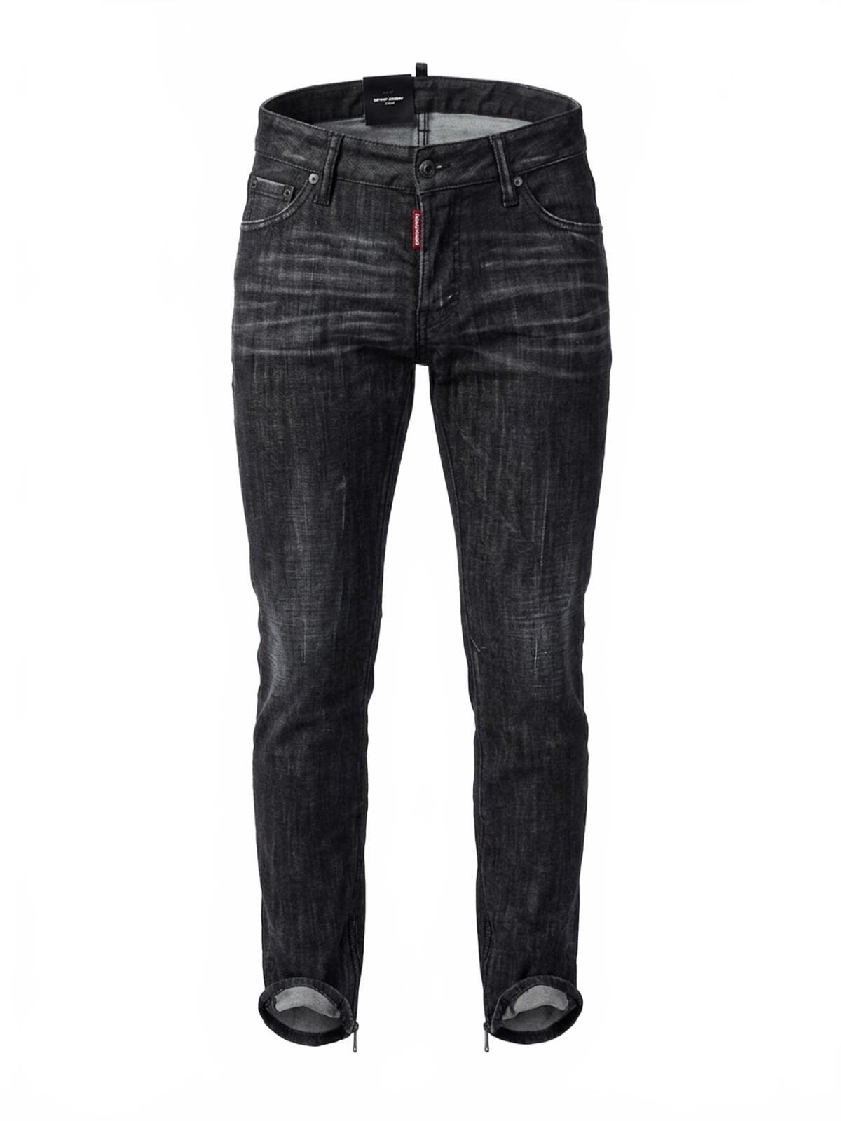 Dsquared2 Super Skinny Jean Grey Washed Ankle Zip Women IT 38 US 2 | NWT