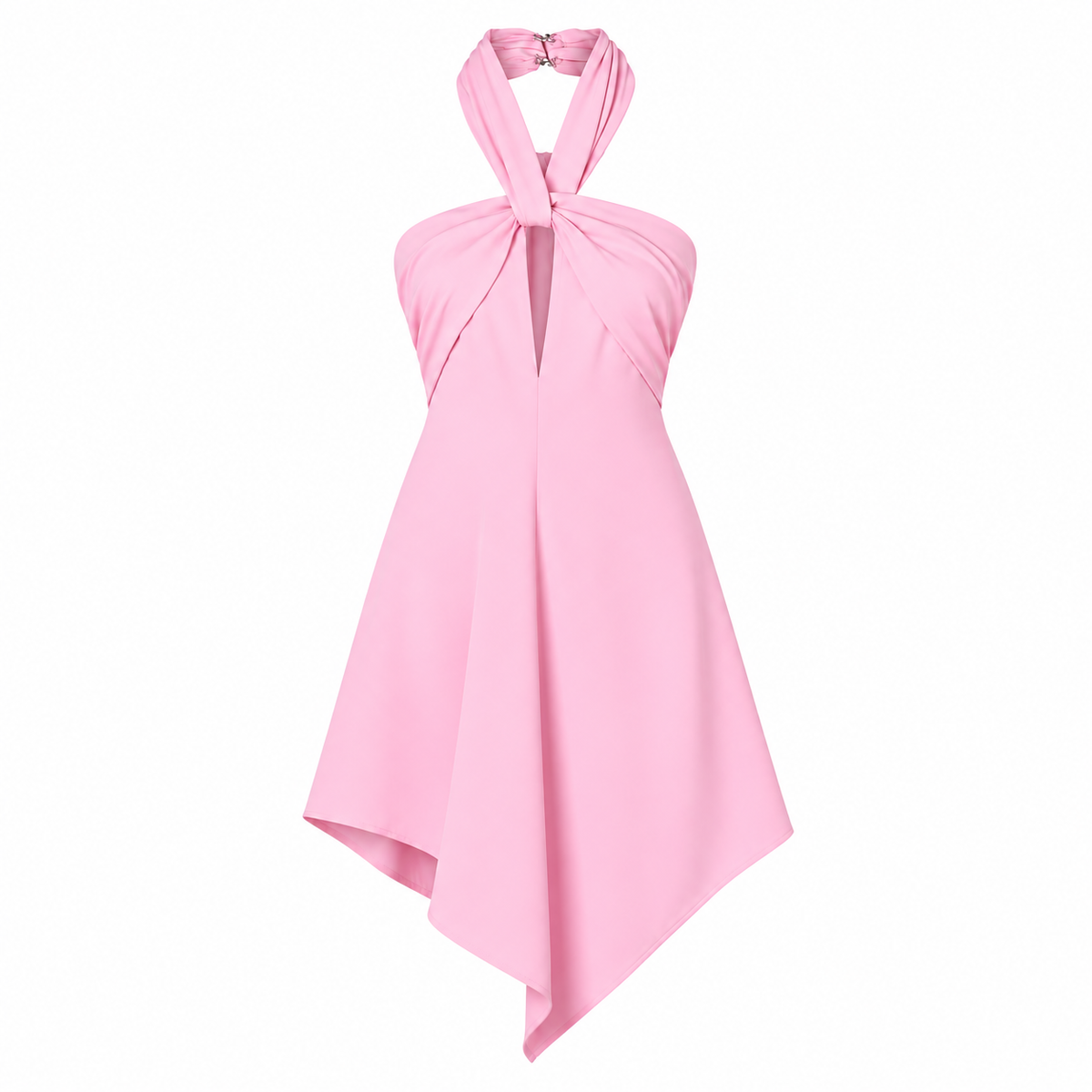 The Attico Becky Cutout Halter Mini Dress