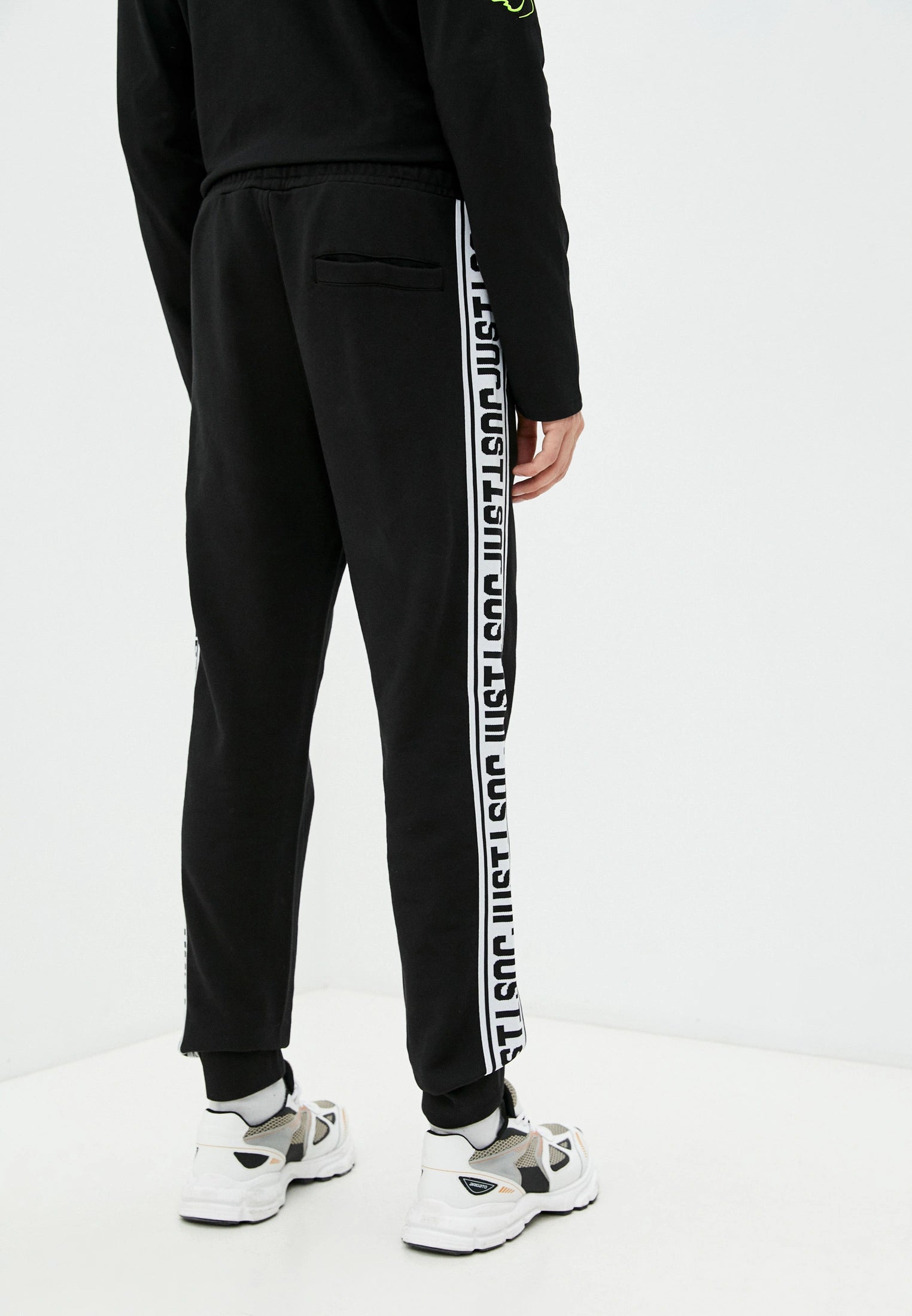 Black Jean With White Writing