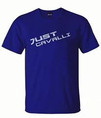Just Cavalli Blue Logo T-Shirt - Vestir