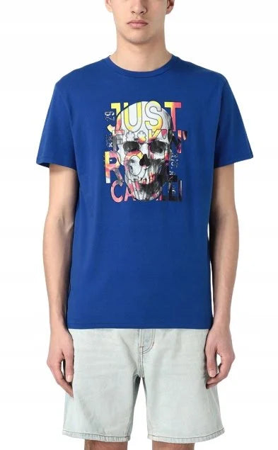Just F**k'n' Roll Cavalli Blue T-Shirt - Vestir