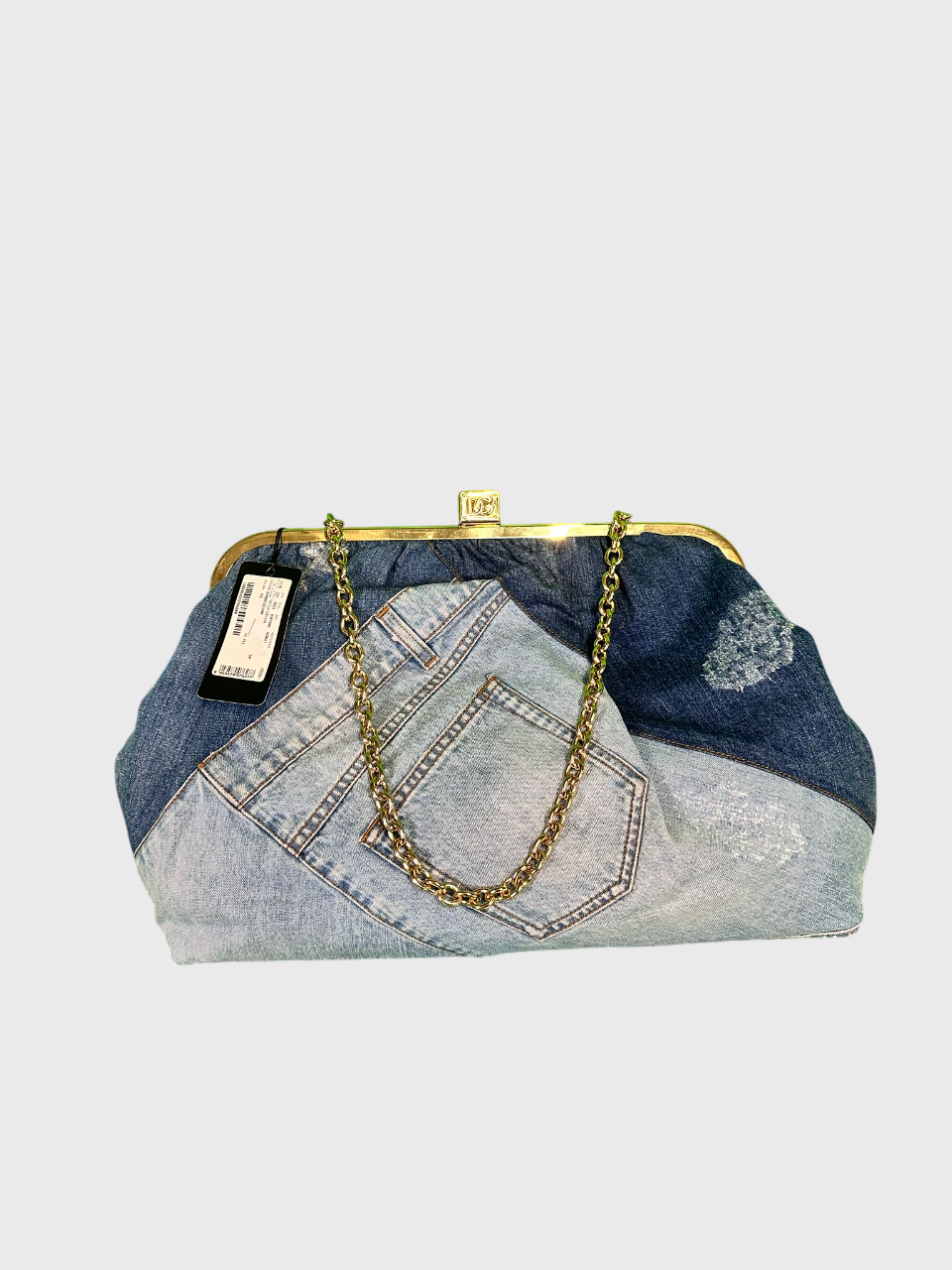 Dolce & Gabbana Maria Patchwork Denim Clutch Bag