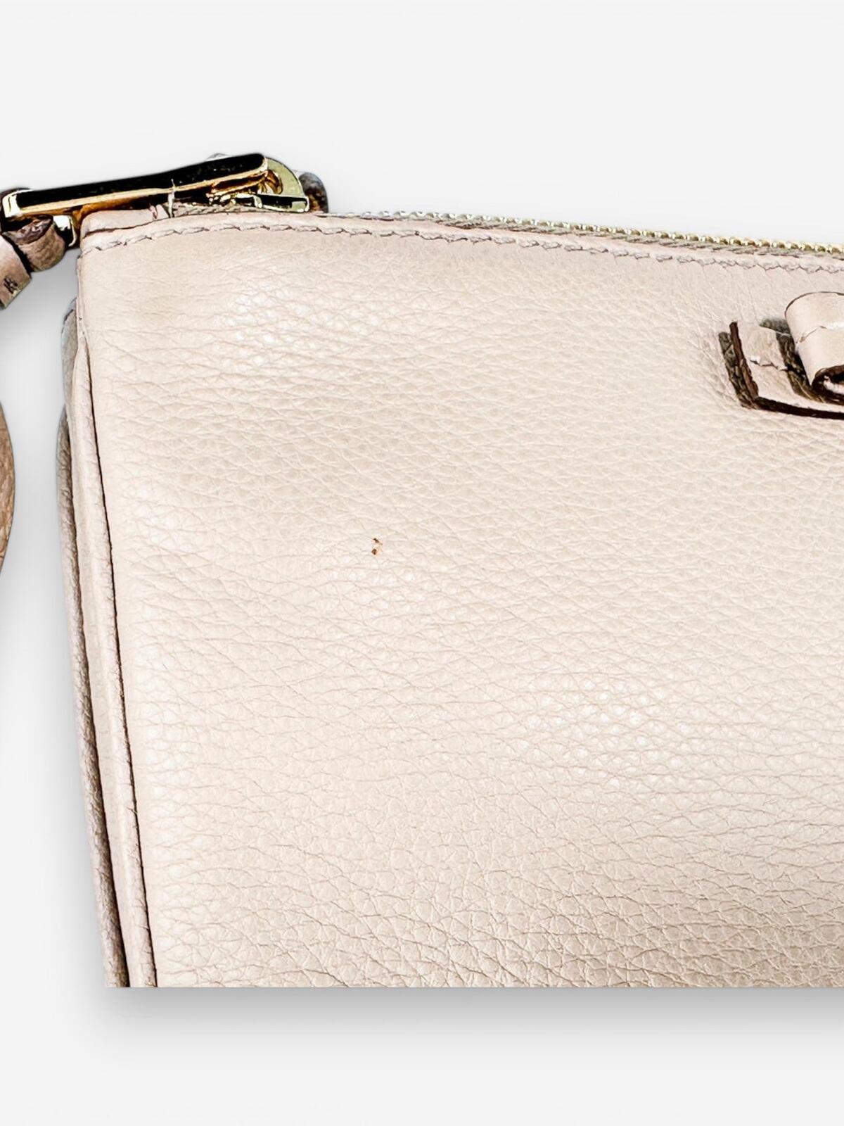 Prada Vitello Phenix 1BH046 Double Zip Crossbody Cammeo Beige | NWT