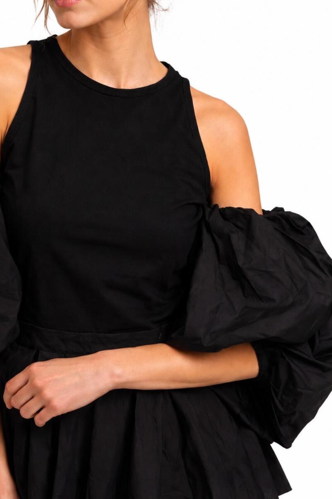 Alexander McQueen Alexander McQueen Balloon Sleeve Peplum Top Black IT 40 US 4 S | NWT - Vestir