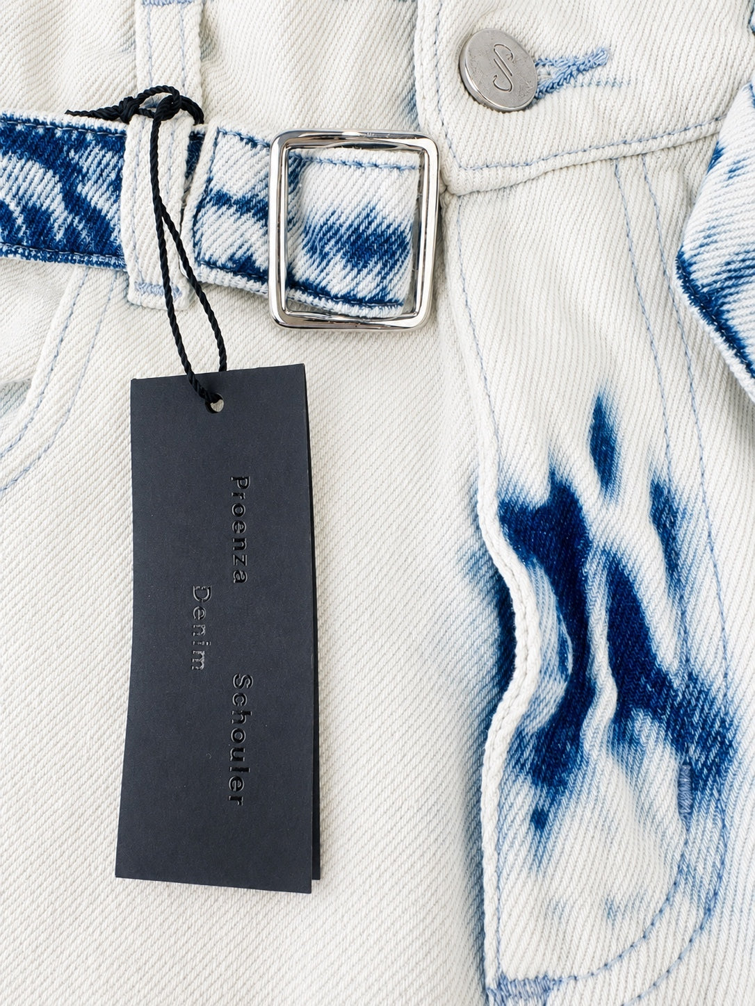 Proenza Schouler Ellsworth Bleached Low Rise Loose Jeans W28 Belted | NWT