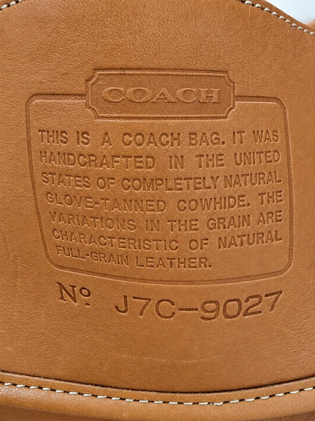 Coach Ergo Crescent Vintage Glove-Tanned Leather Hobo Tan USA – view 6