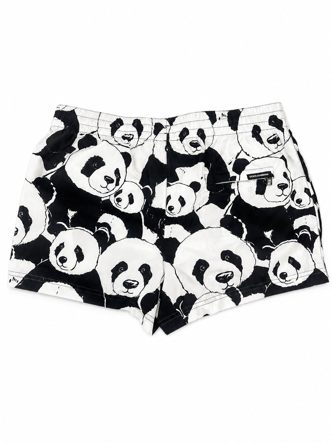 Dolce & Gabbana Panda Print Swim Shorts Black White Men XS IT 3 | NWT