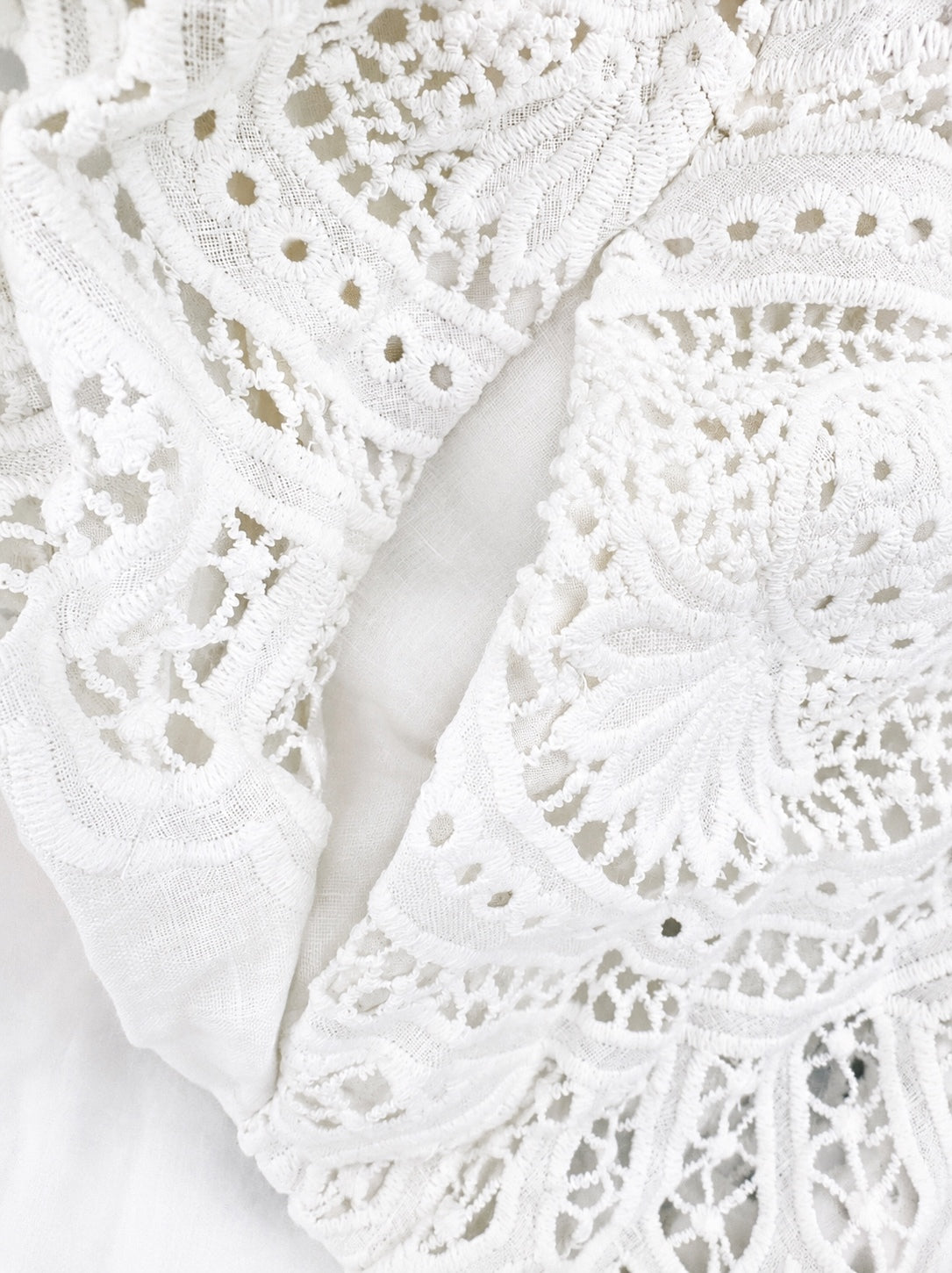 Zimmermann Vacay Lace Mini Dress White Linen Cutout Broderie Anglaise NWT AU 2