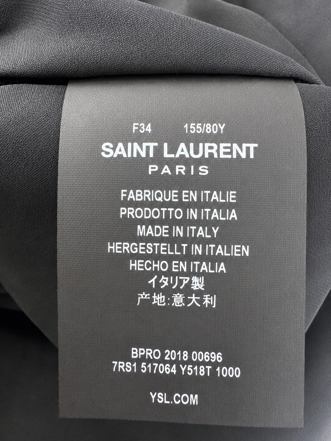 Saint Laurent One Shoulder Jacquard Draped Mini Dress Black FR 34 | NWT