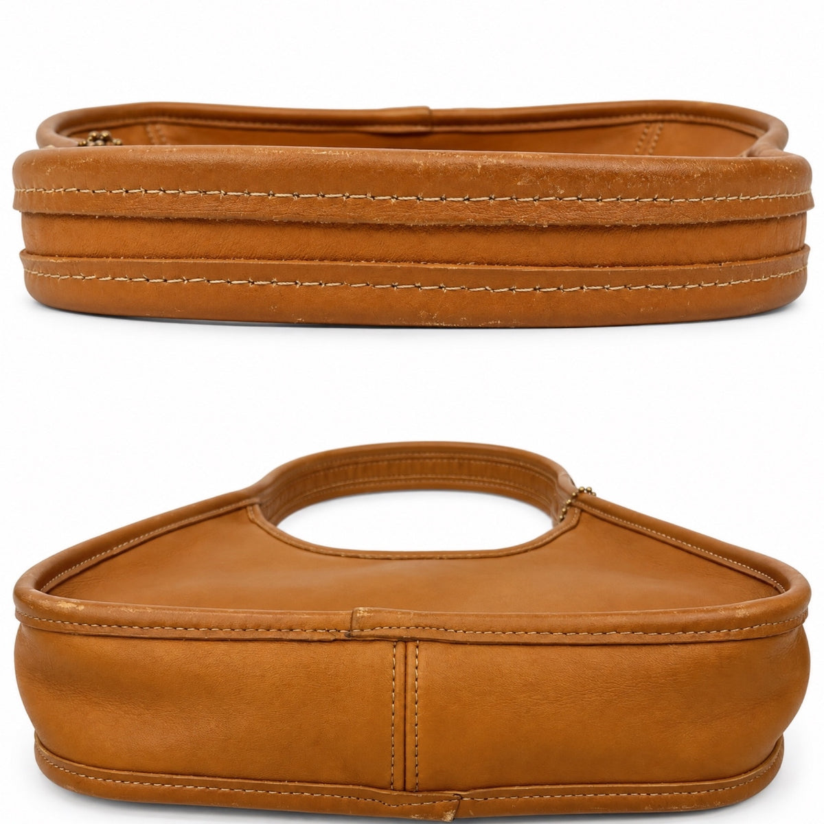 Coach Ergo Crescent Vintage Glove-Tanned Leather Hobo Tan USA – view 4