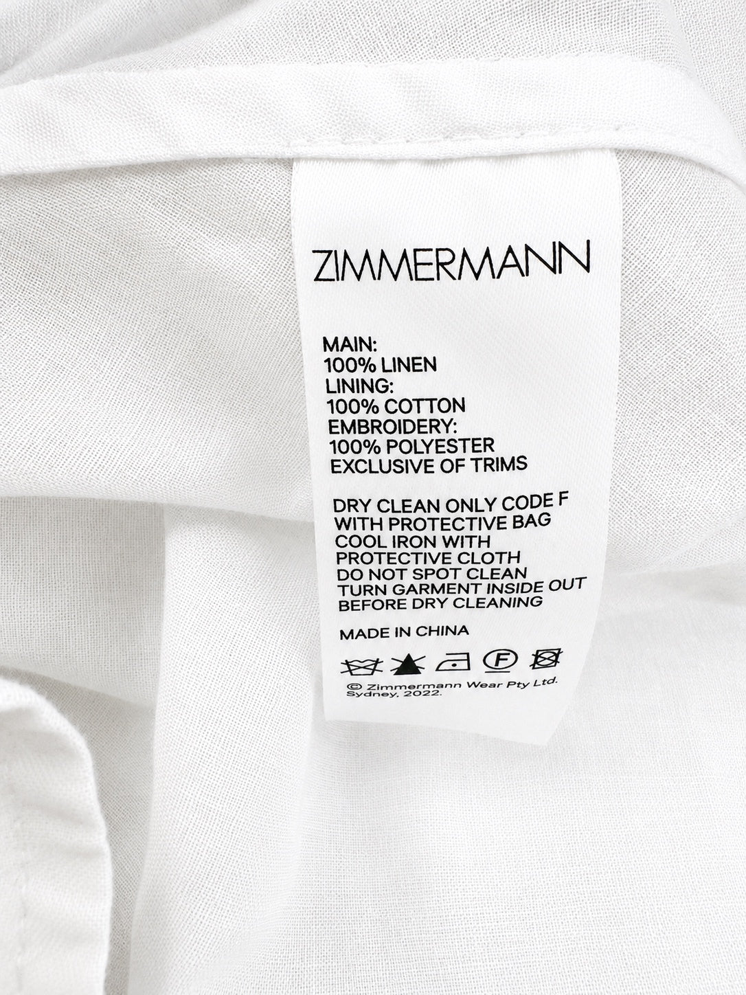 Zimmermann Vacay Lace Mini Dress White Linen Cutout Broderie Anglaise NWT AU 2