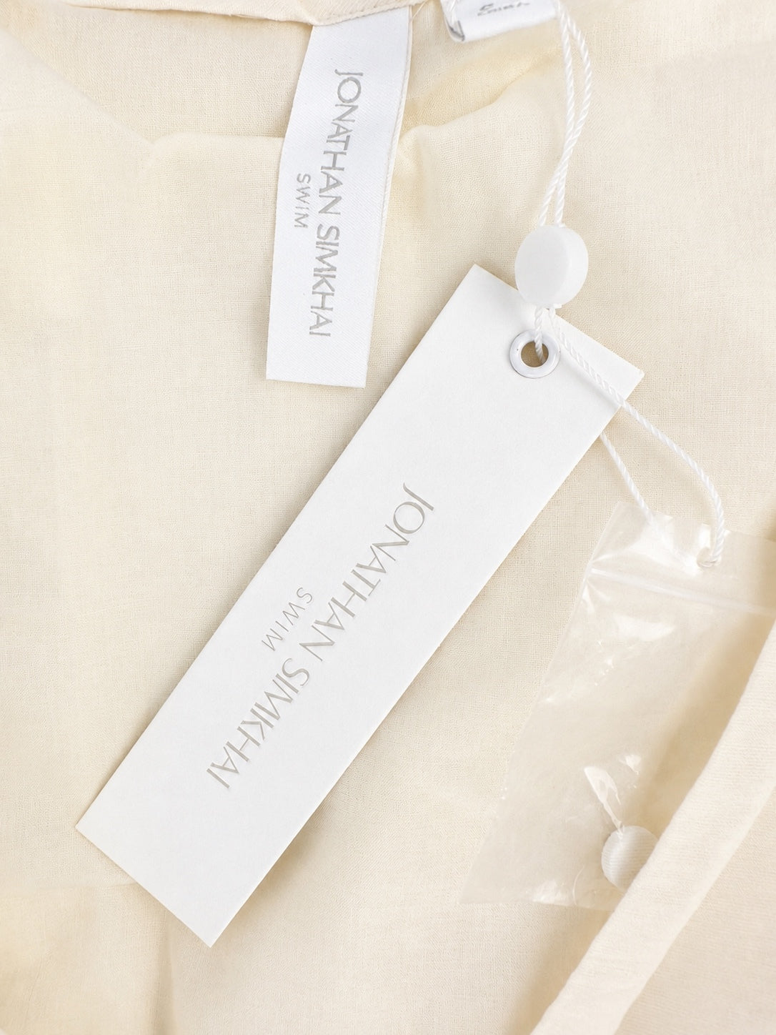 Jonathan Simkhai Ivory Belted A-Line Mini Dress | Balloon Sleeves | NWT | Size S