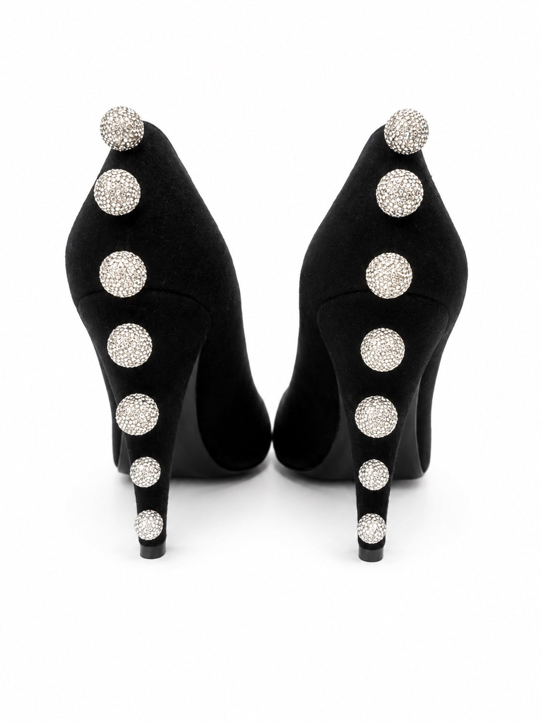 Saint Laurent Era 110 Ball Strass Crystal Pumps Black Suede EU 39 | NIB