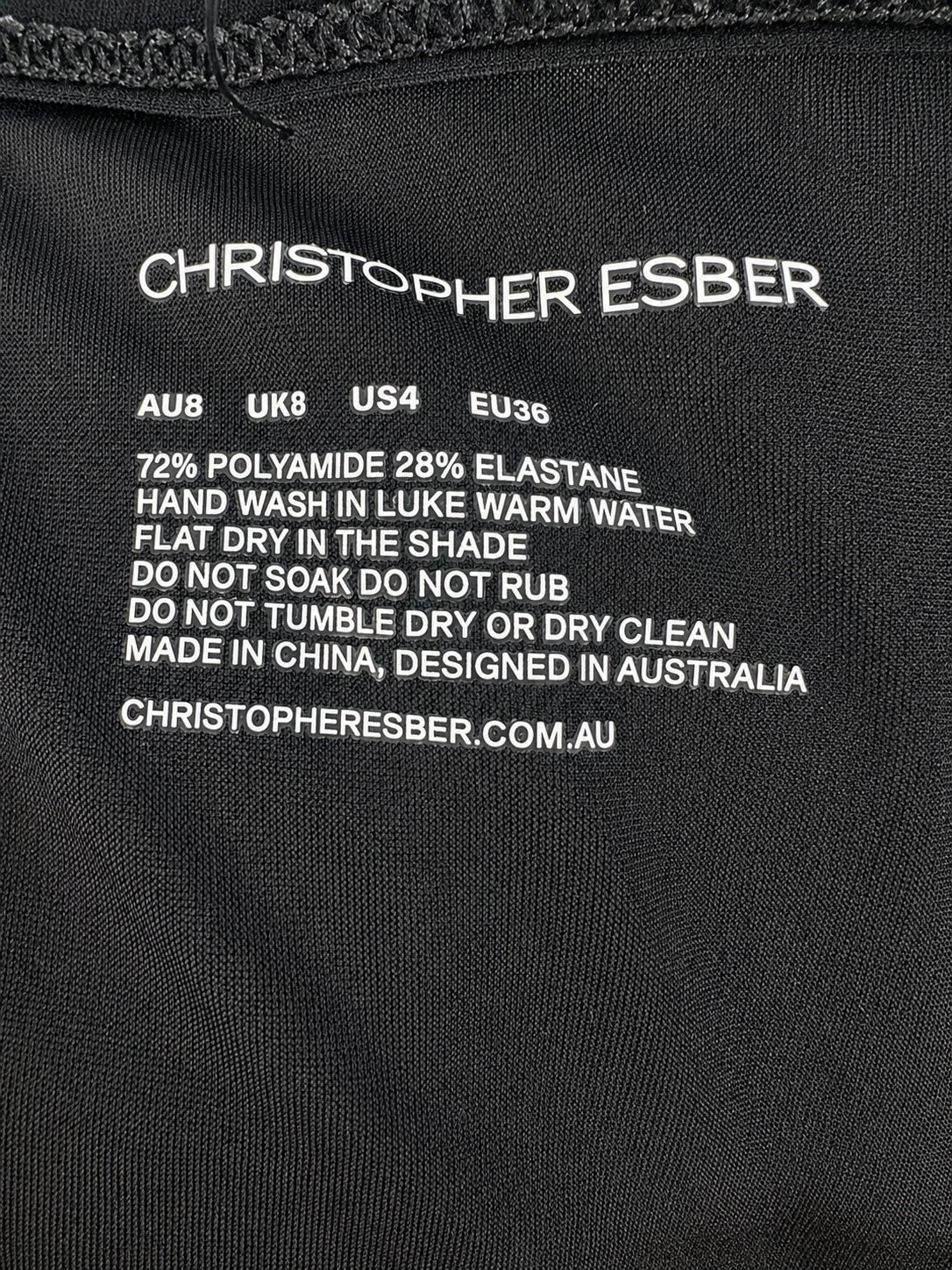Christopher Esber Swim Cover-Up Cutout Maxi Dress Black AU 8 US 4 | NWT