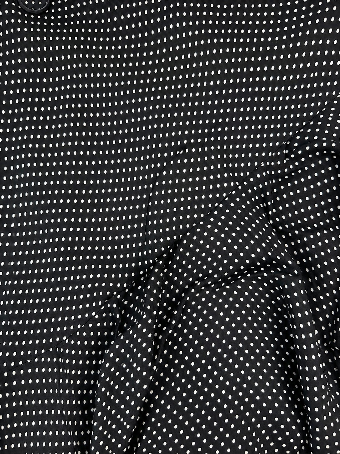 Alice + Olivia Ginger Polka Dot Asymmetrical Ruffle Midi Dress Black US 6 | NWT
