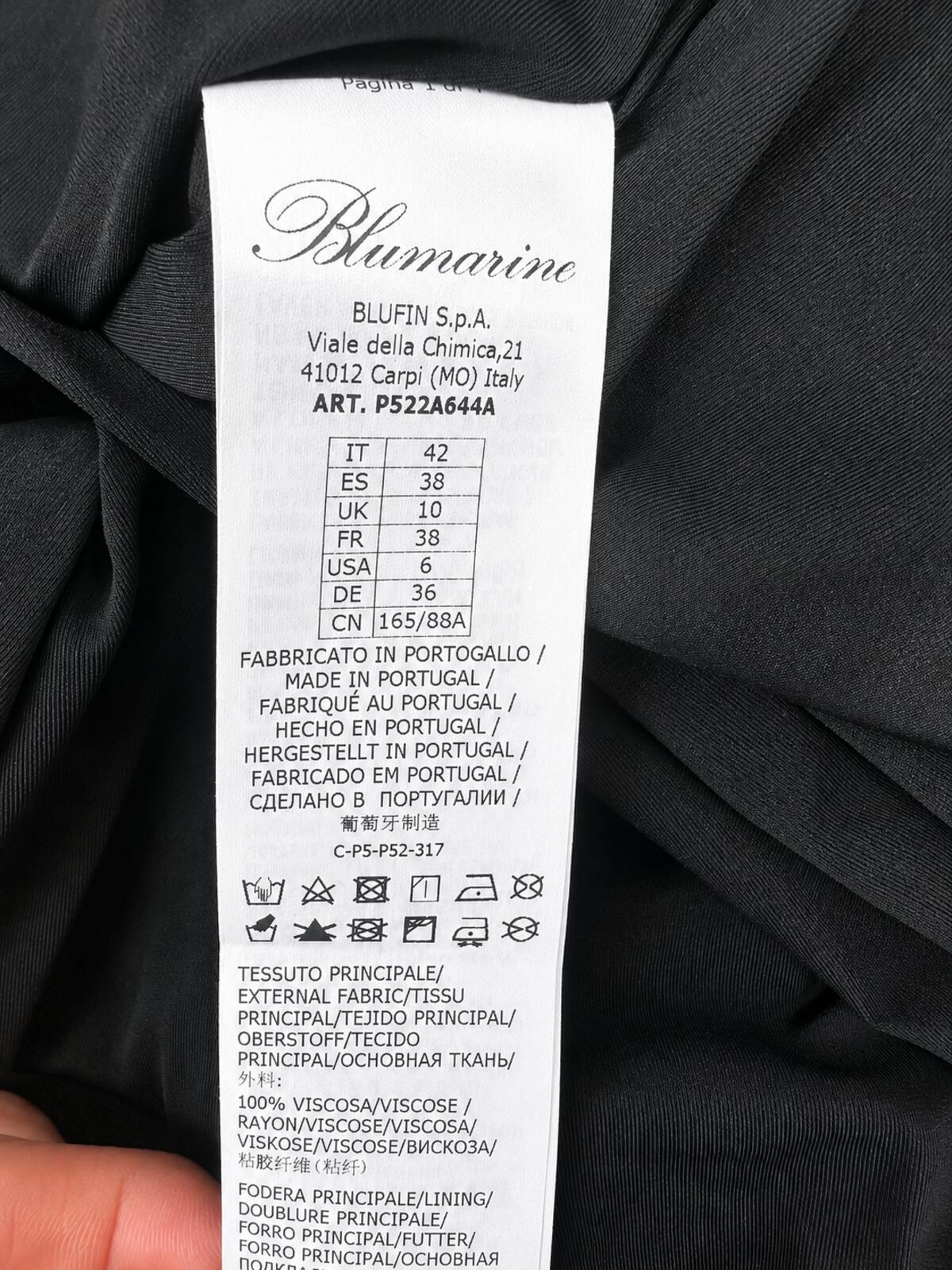 Blumarine Blumarine Black Ruched Off-Shoulder Maxi Dress IT 42 US 6 | NWT - Vestir