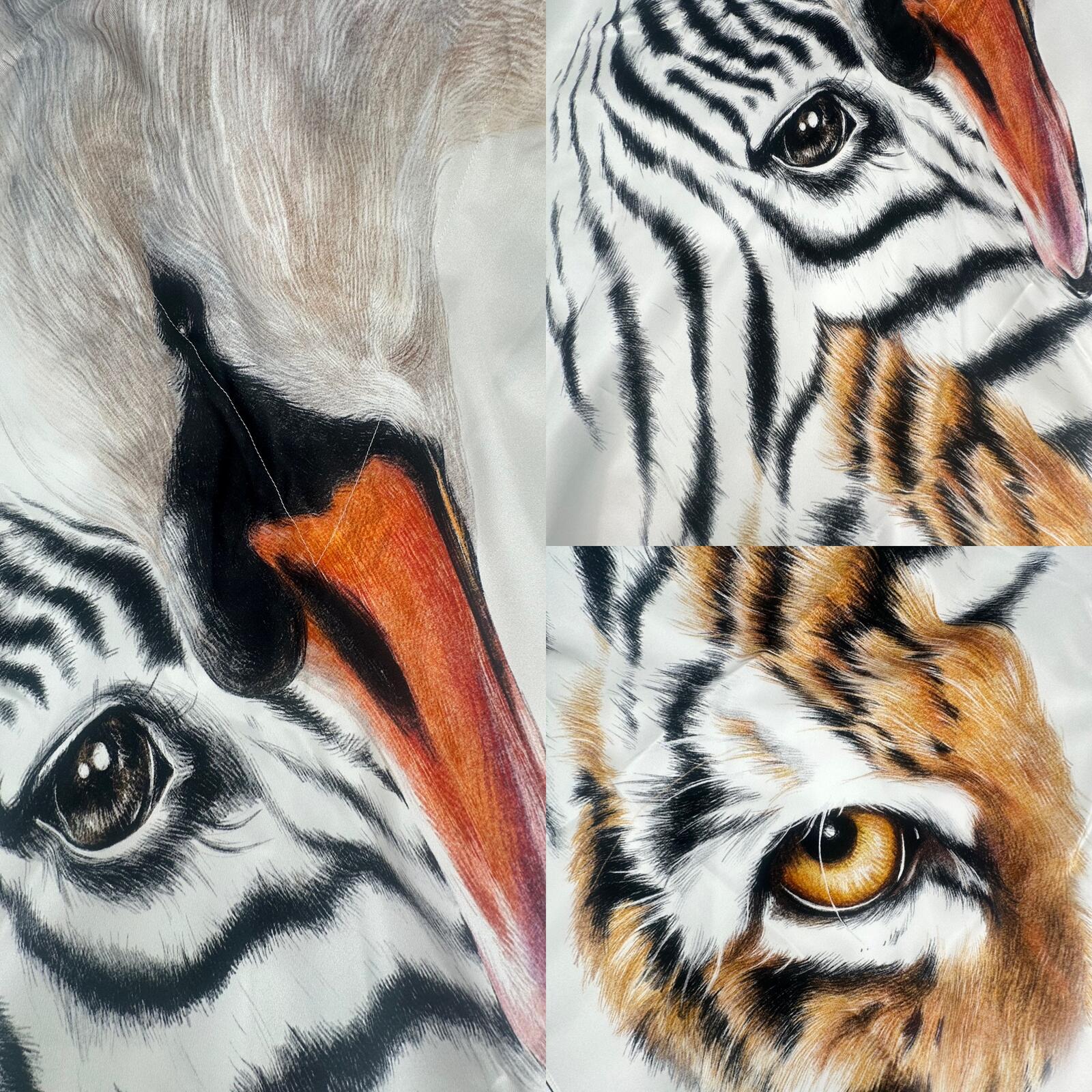 Burberry Burberry Animalia Print Silk Scarf Dress Porcelain IT 40 US 6 | NWT - Vestir