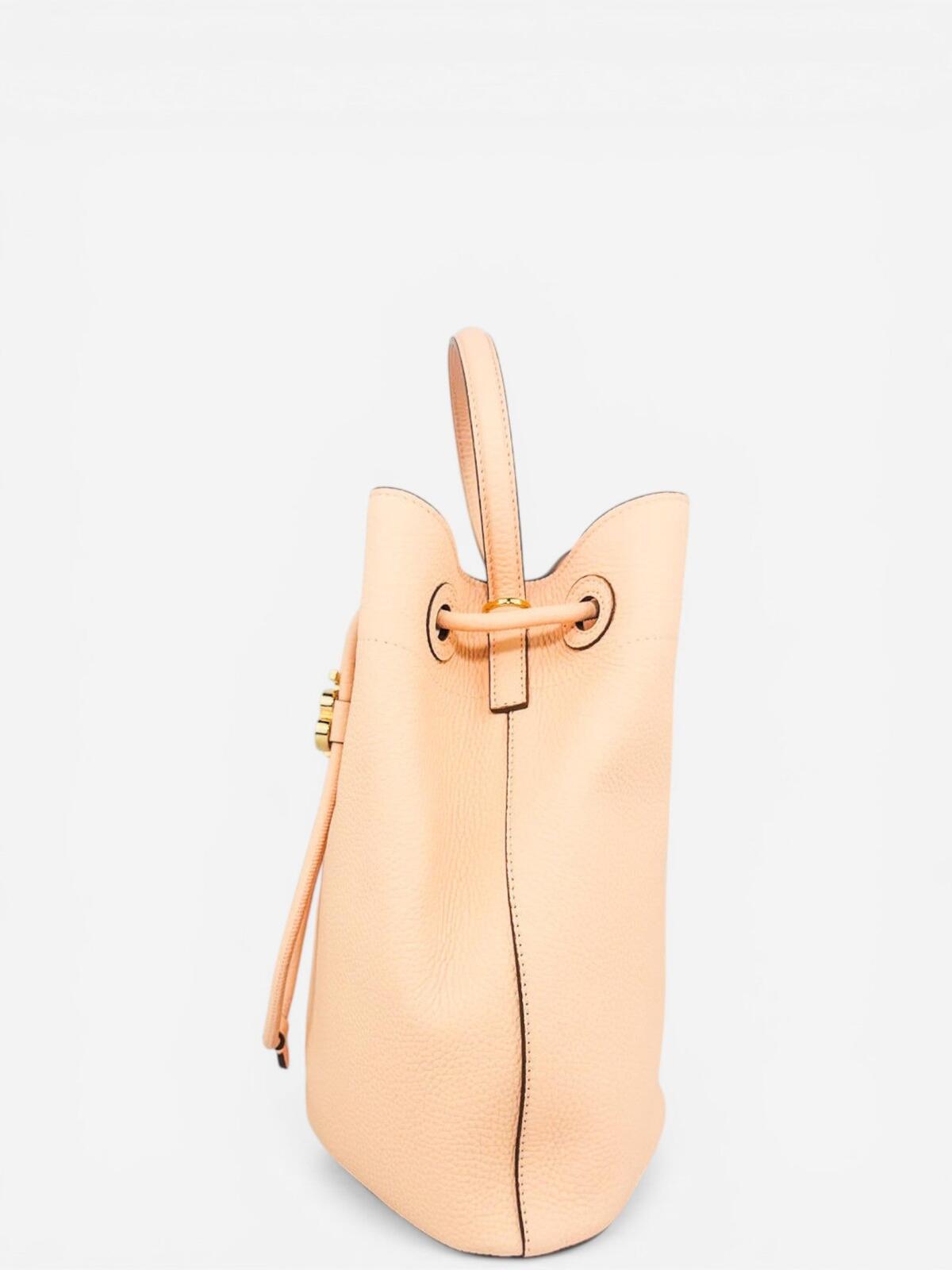 Burberry TB Bucket Bag Peach Pink, Grainy Leather, Gold Hardware – view 5