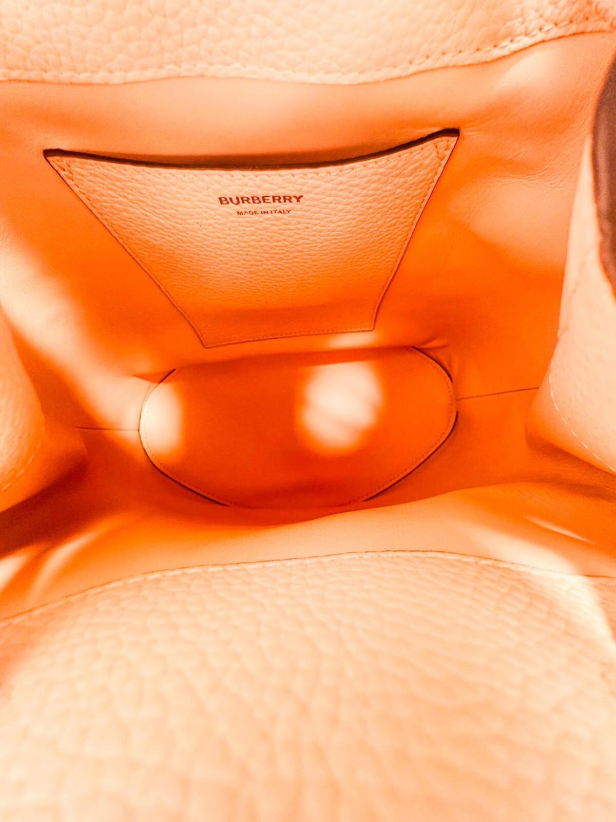 Burberry TB Bucket Bag Peach Pink, Grainy Leather, Gold Hardware – view 8