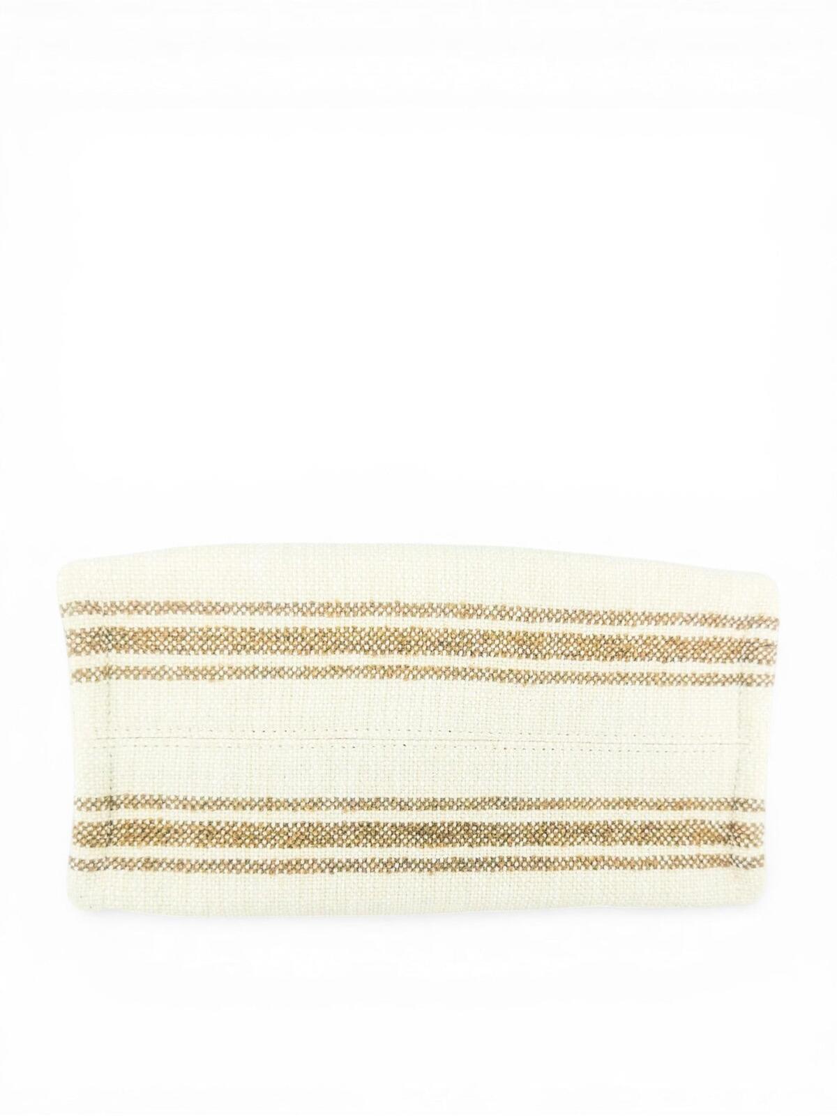 Celine Small Cabas Thais Striped Jacquard Textile Tote Bag – view 6