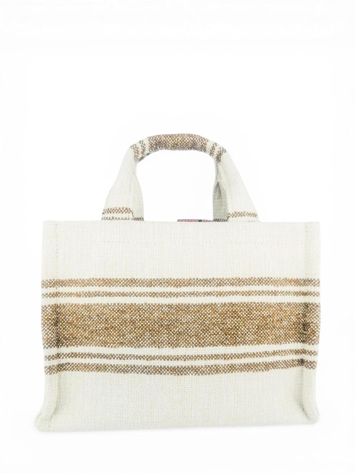 Celine Small Cabas Thais Striped Jacquard Textile Tote Bag – view 4