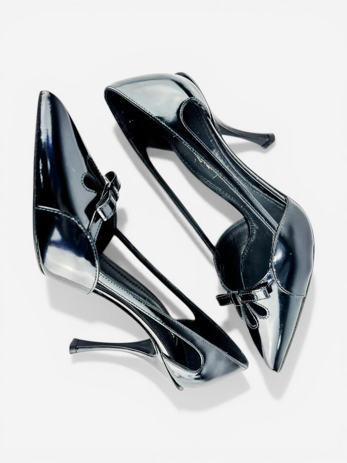 Dolce & Gabbana Black Patent Leather Bow Stiletto Pump EU 35.5 US 5.5 – view 9