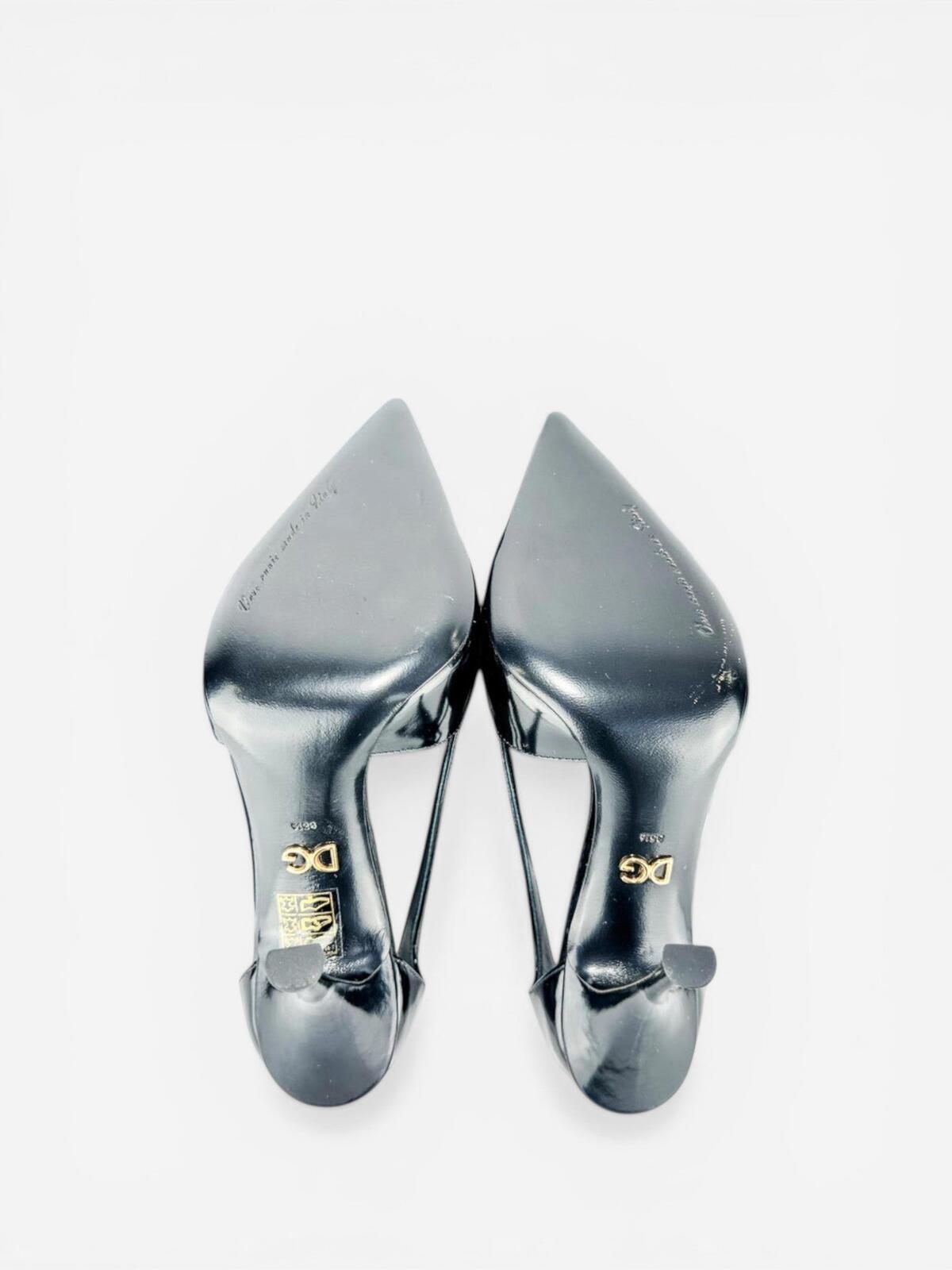 Dolce & Gabbana Black Patent Leather Bow Stiletto Pump EU 35.5 US 5.5 – view 5