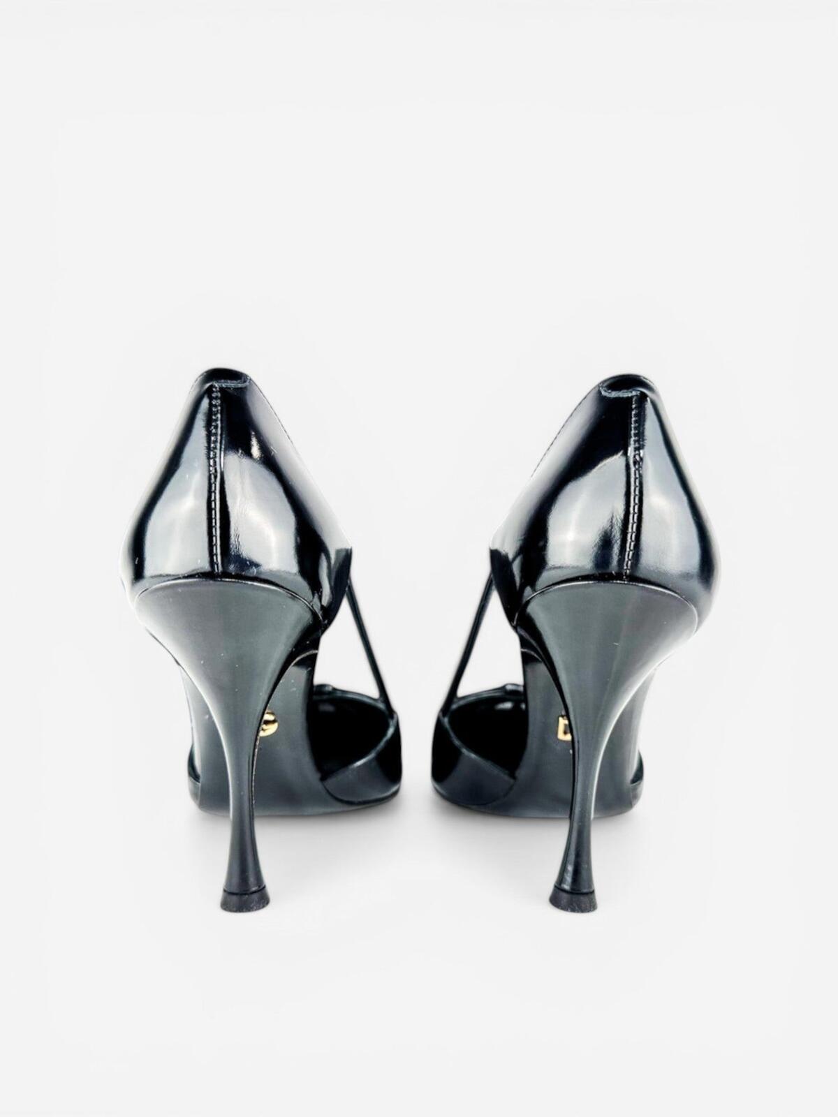Dolce & Gabbana Black Patent Leather Bow Stiletto Pump EU 35.5 US 5.5 – view 4