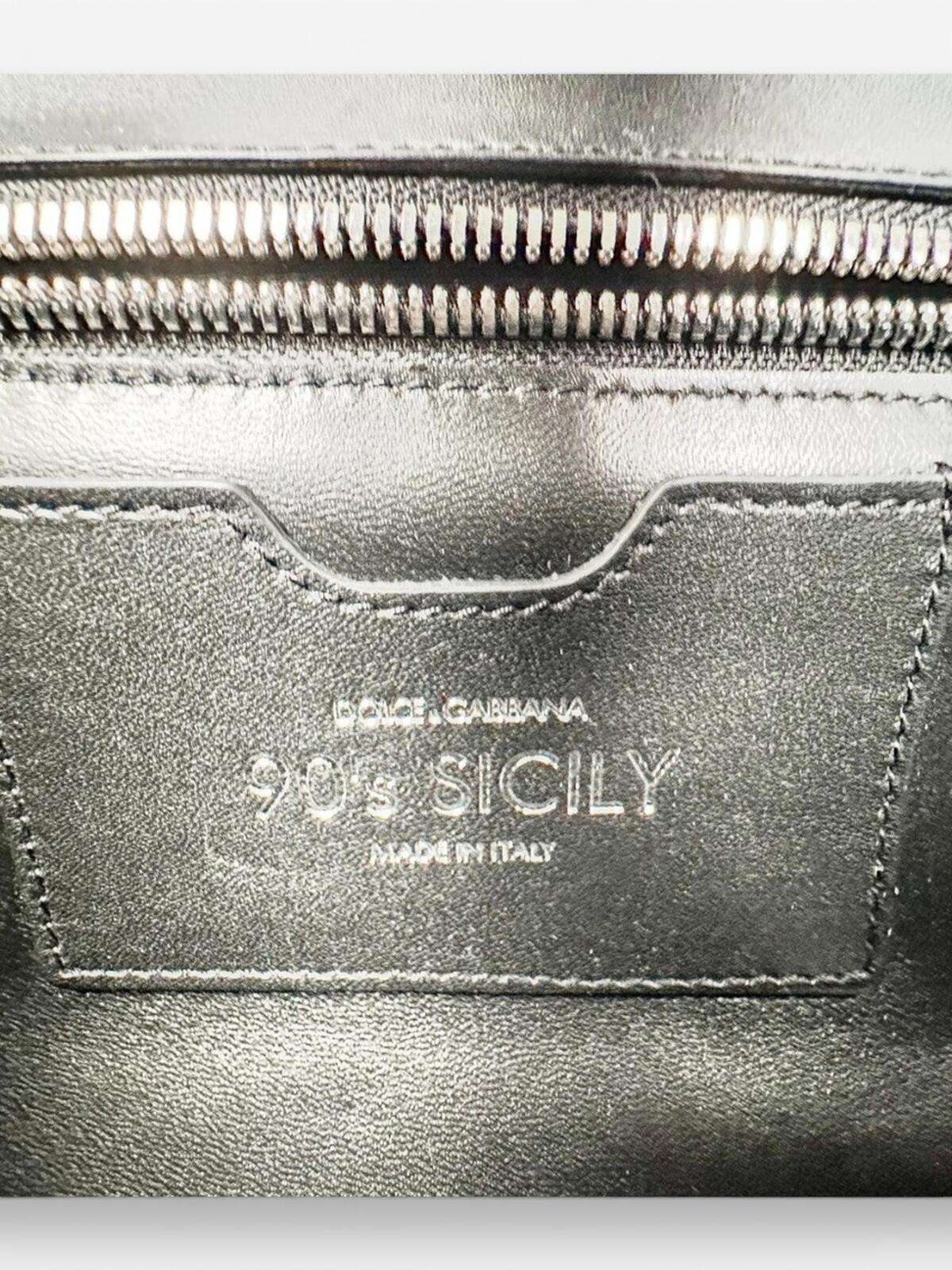 Dolce & Gabbana Sicily Rare Limited Edition Metallic Croc Light Blue – view 9