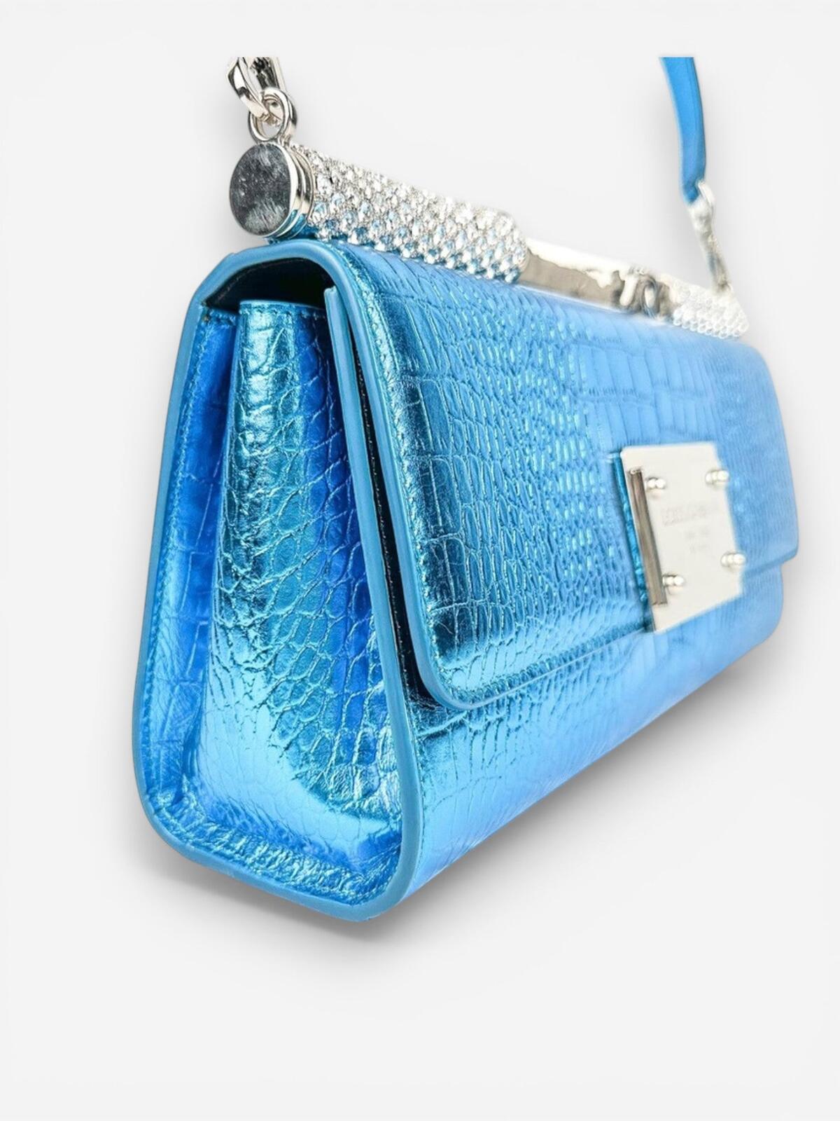 Dolce & Gabbana Dolce & Gabbana Sicily Rare Limited Edition Metallic Croc Light Blue | NWT - Vestir