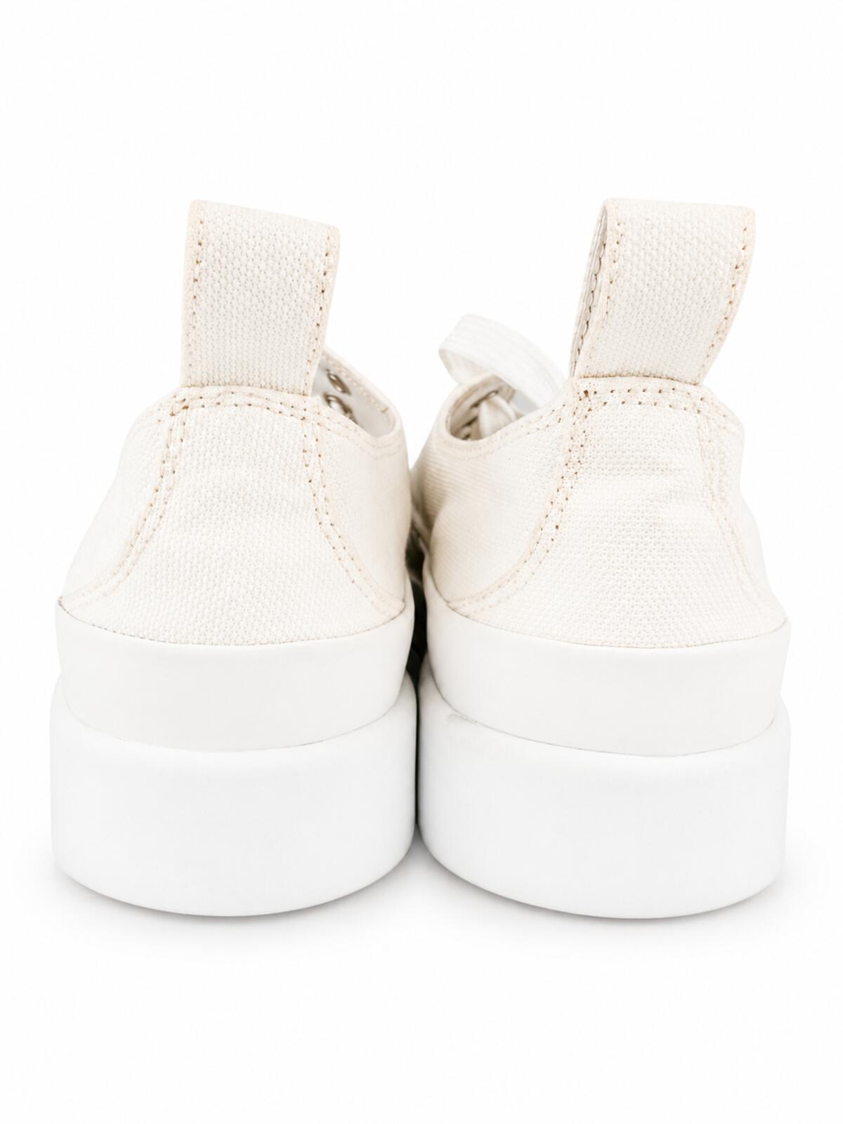 Dolce & Gabbana Dolce & Gabbana White Canvas Platform Low-Top Sneaker EU 40 US 9 | NIB - Vestir