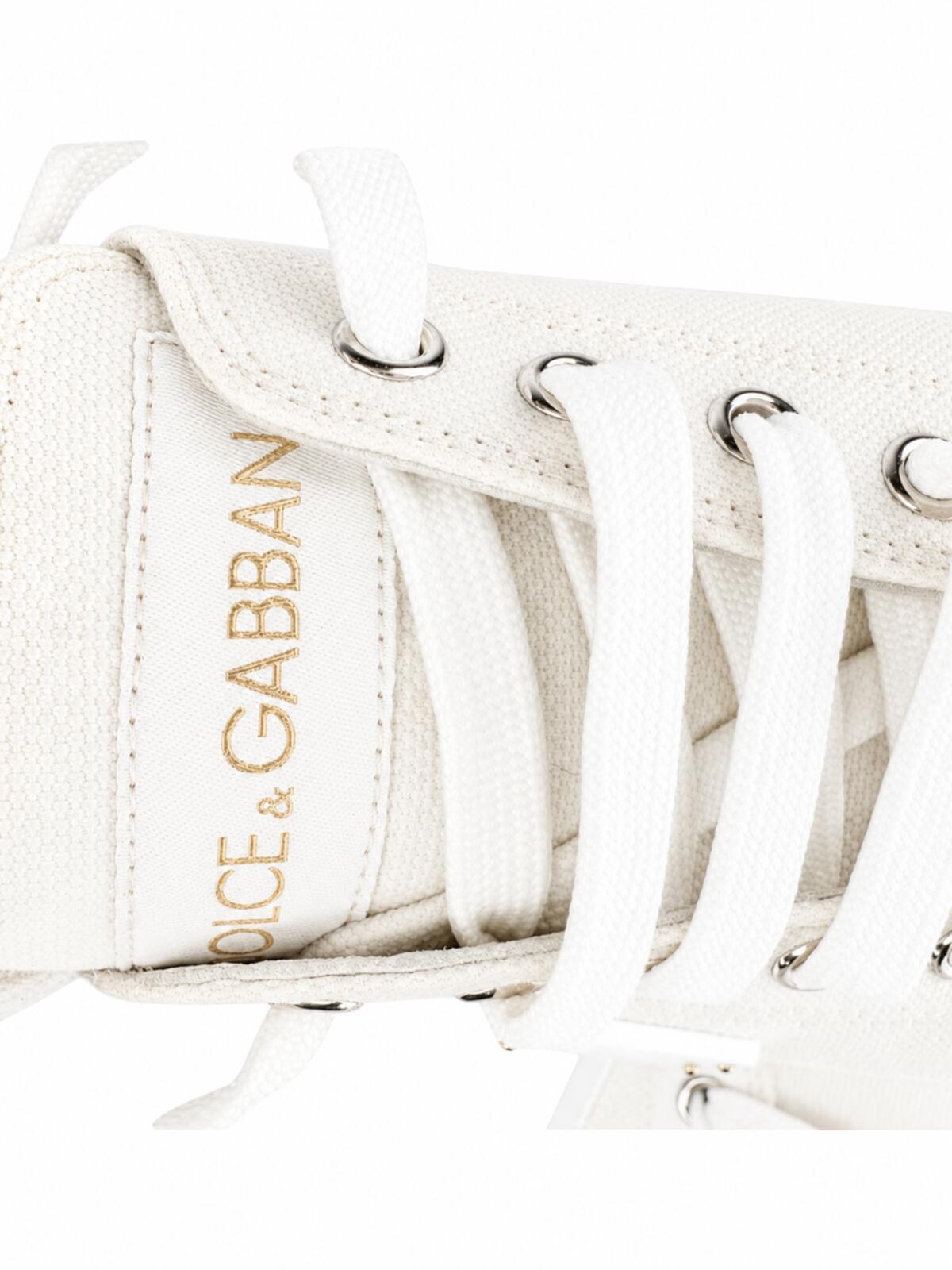 Dolce & Gabbana Dolce & Gabbana White Canvas Platform Low-Top Sneaker EU 40 US 9 | NIB - Vestir