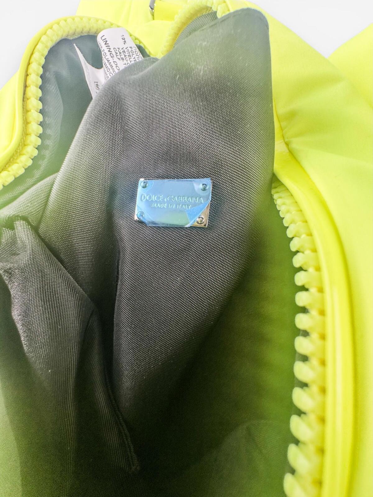 Dolce & Gabbana Teddy Bear Neon Green Belt Bag | Unisex | NWT