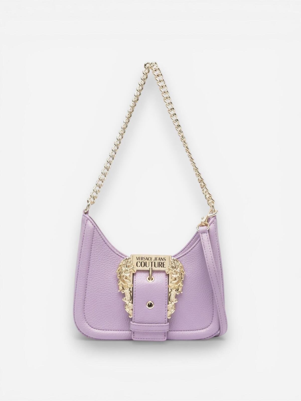 Versace Jeans Couture Lilac Shoulder Bag | Gold Buckle Chain Strap | NWT