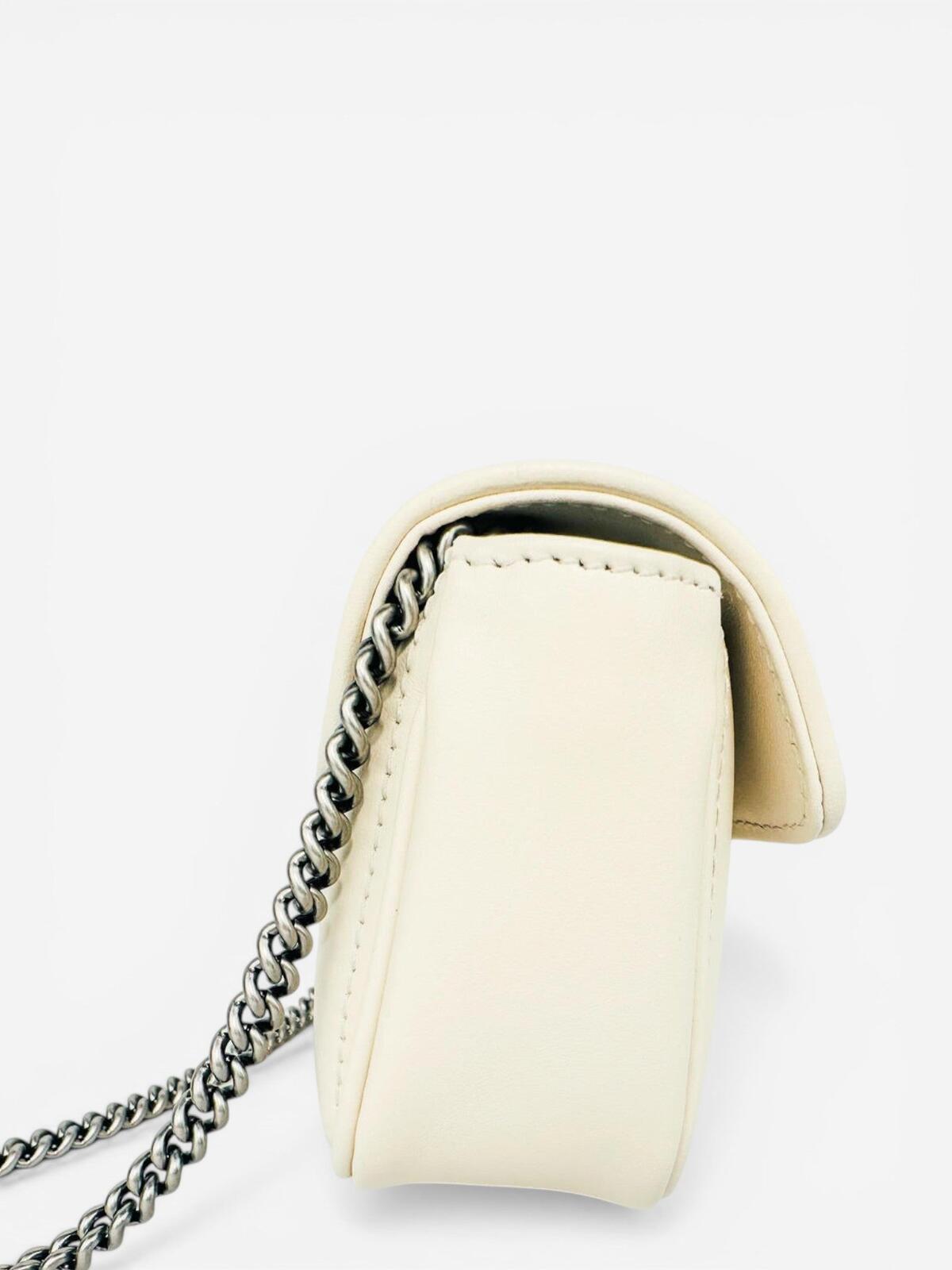 Gucci Gucci Aria Super Mini GG Marmont Bag — Mystic White Calfskin | NIB - Vestir