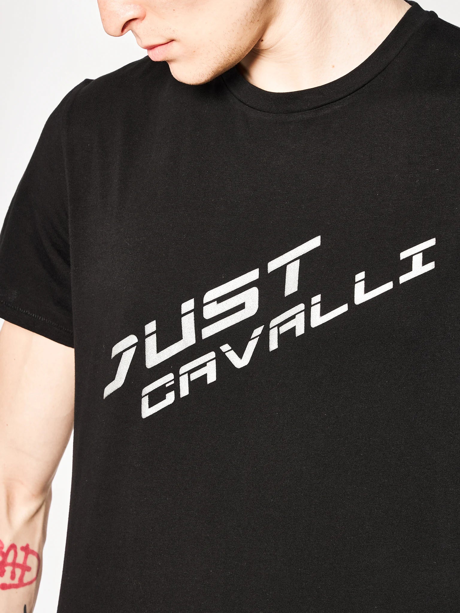 Just Cavalli Black Logo T-Shirt - Vestir