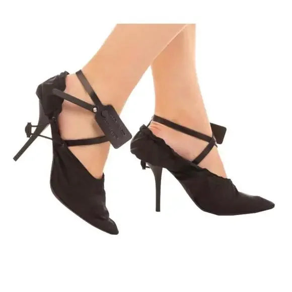 Off-White Black Calfskin Womens Pumps - Vestir